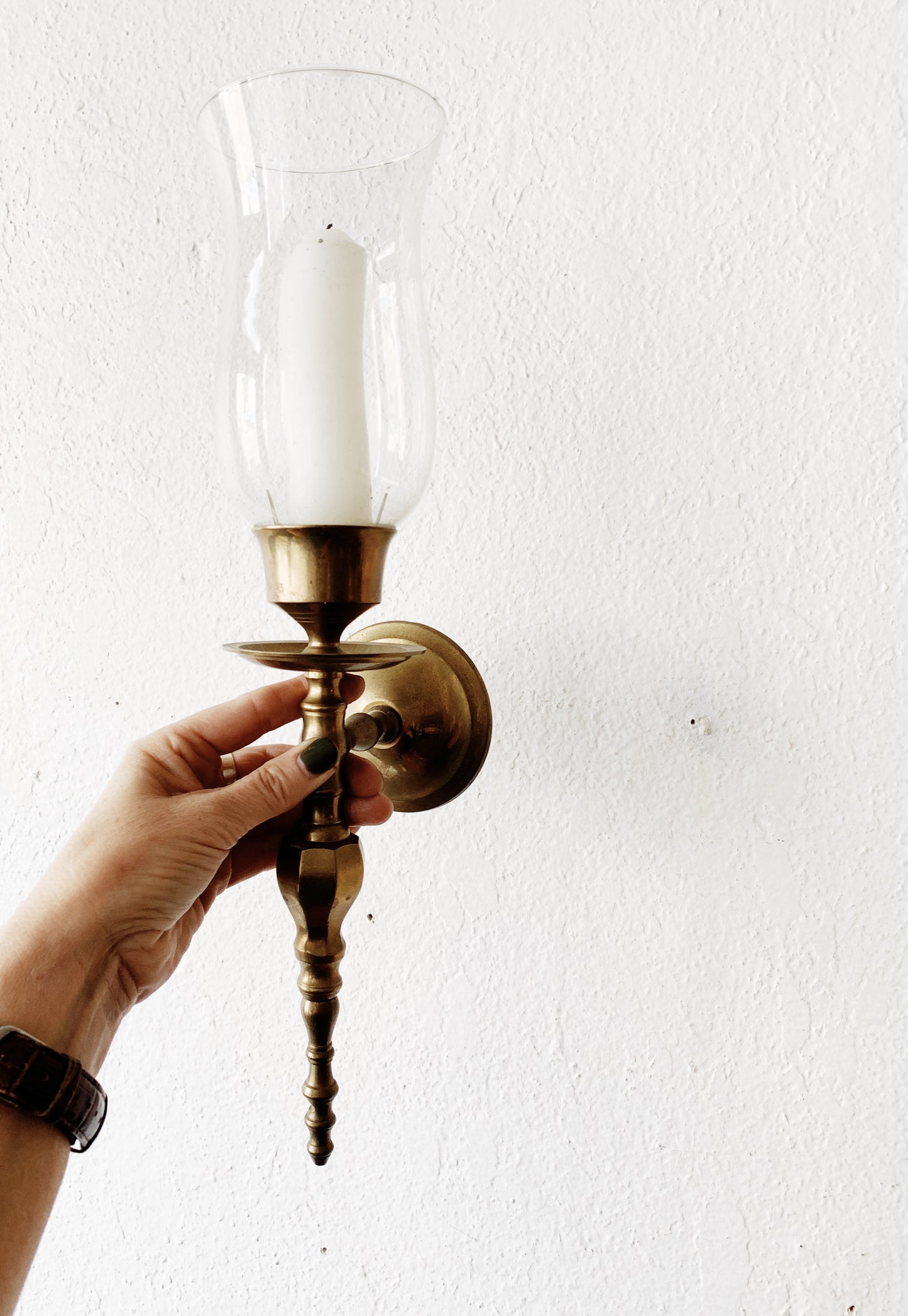 Vintage Brass Candle Sconce