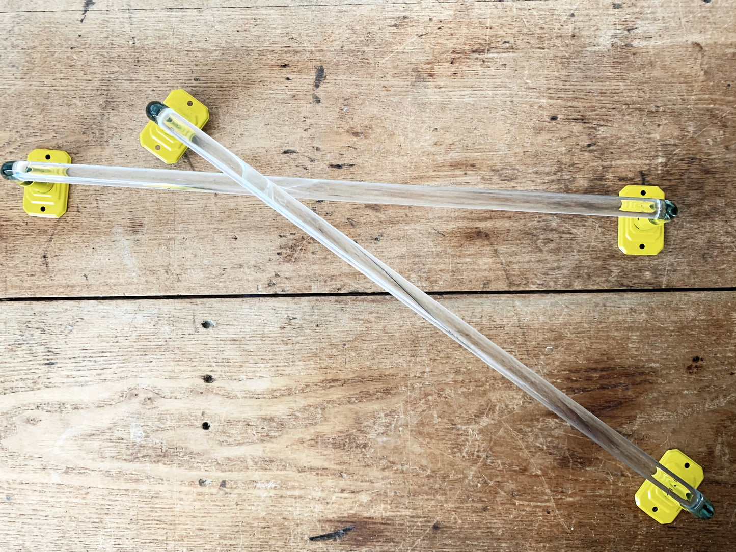 Mid Century Glass Towel Bar