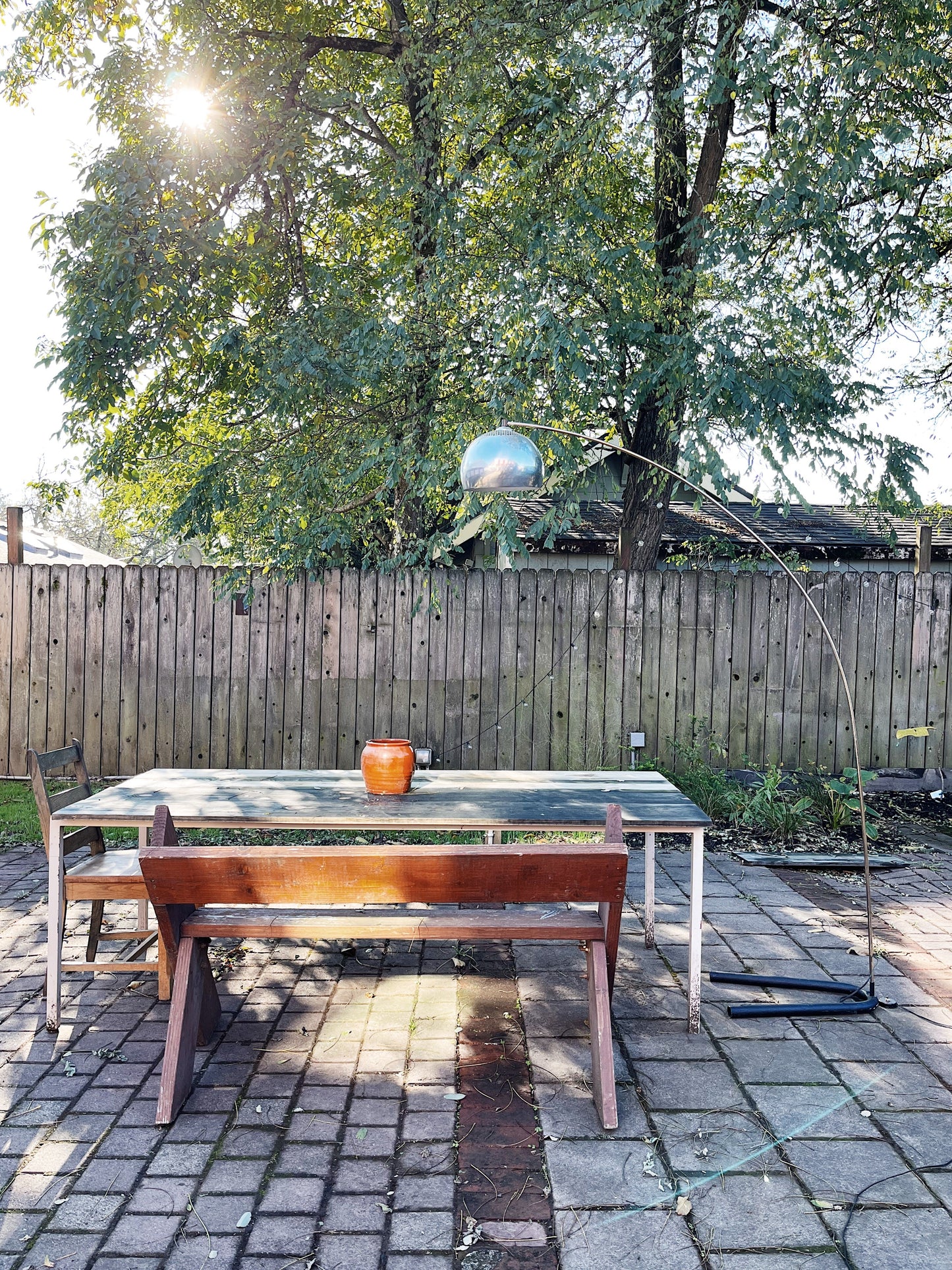 Mid Century Chrome Arc Lamp