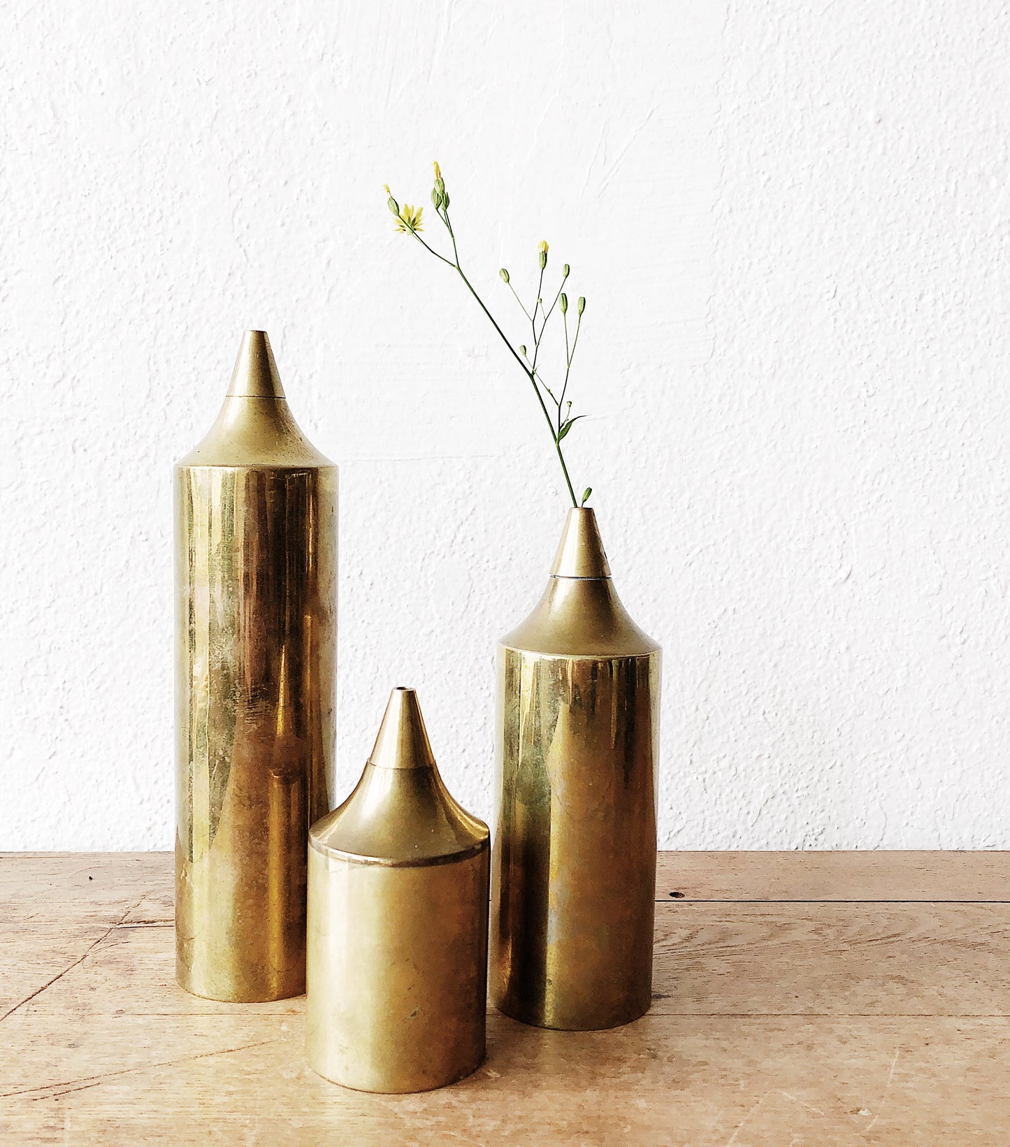 Vintage Modernist Brass Oil Lamp