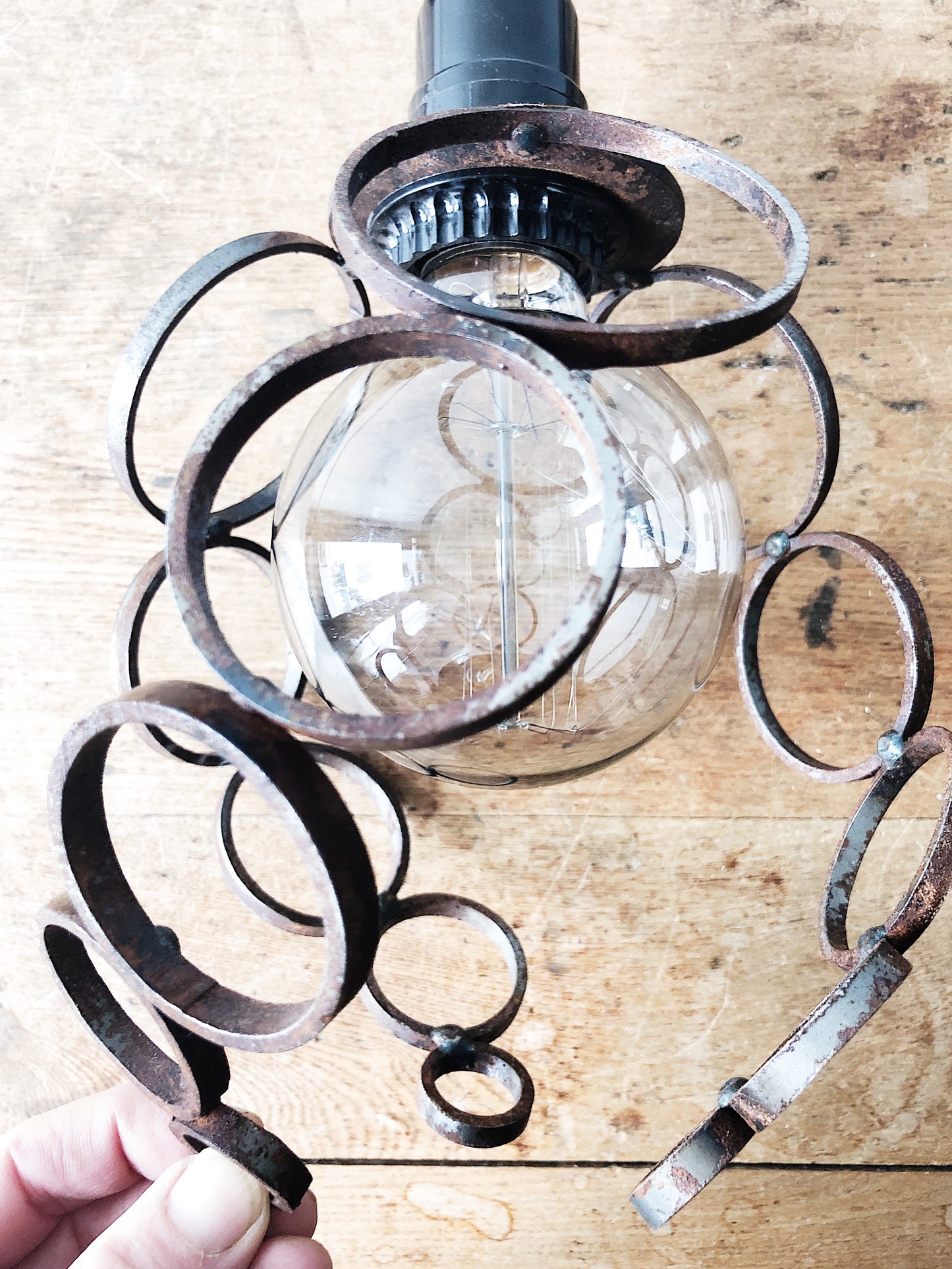 Salvaged Art Pendant Lamp
