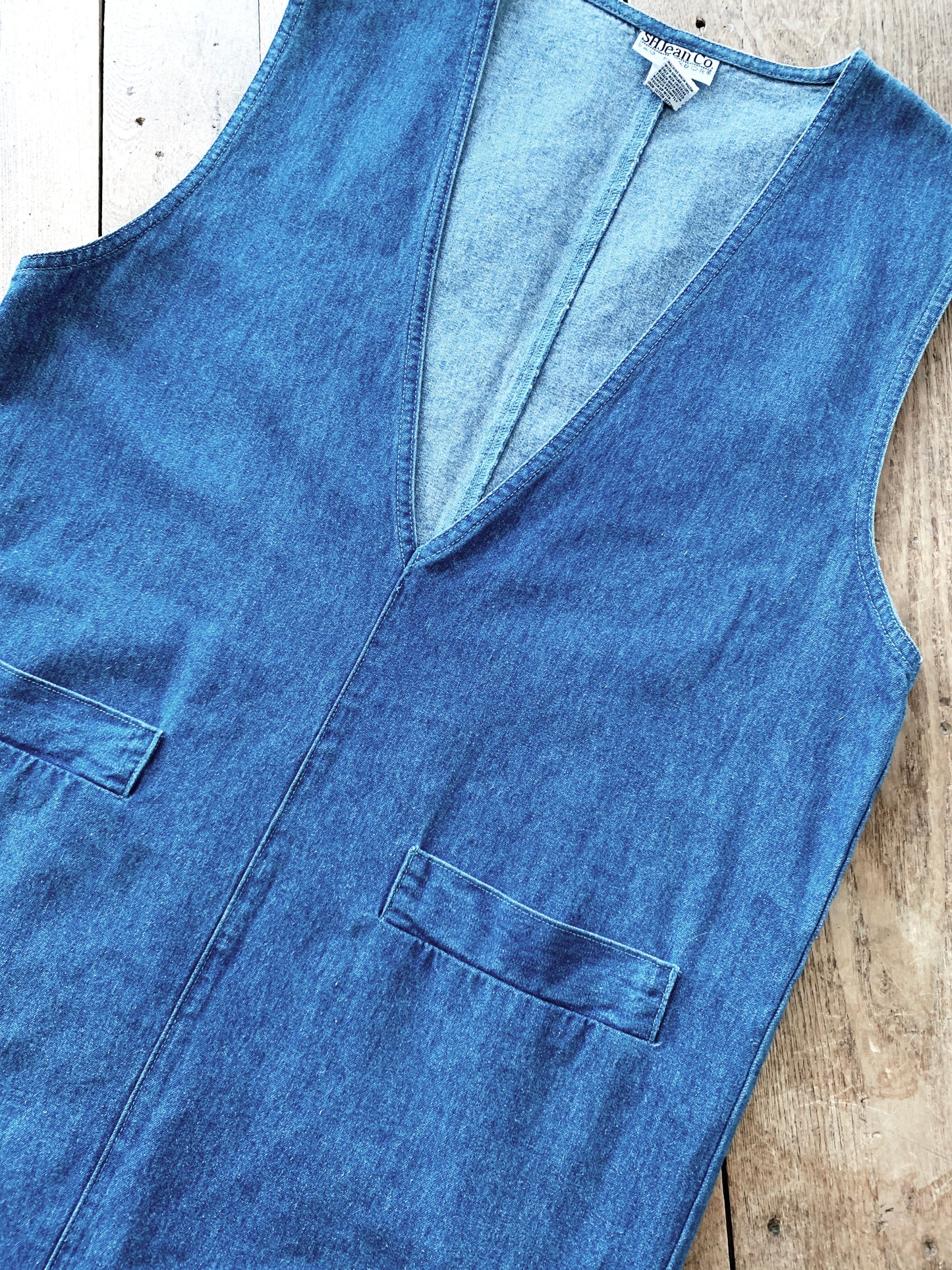 Vintage Deep V Denim Jumper