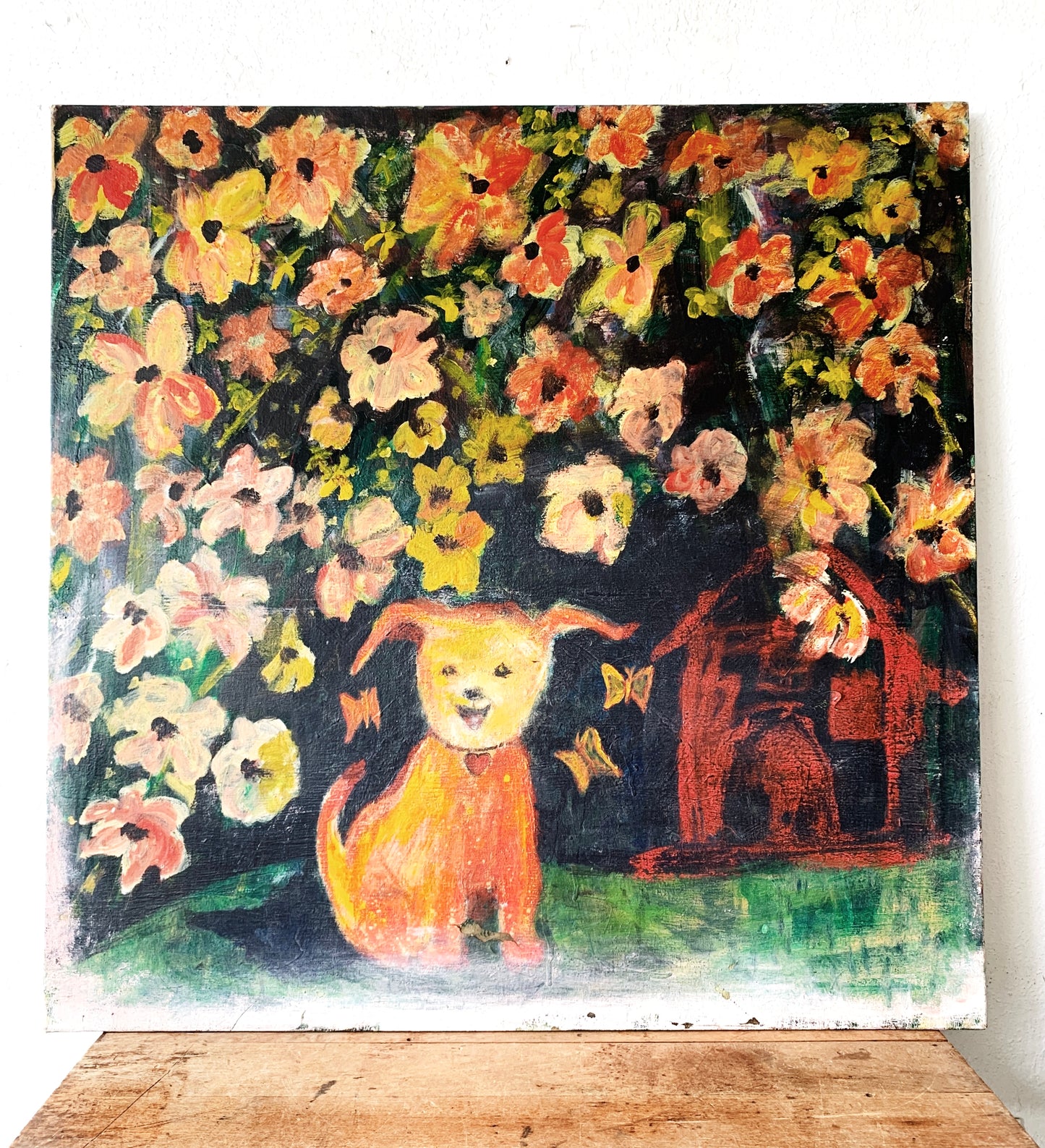 Large Original Vintage Painting