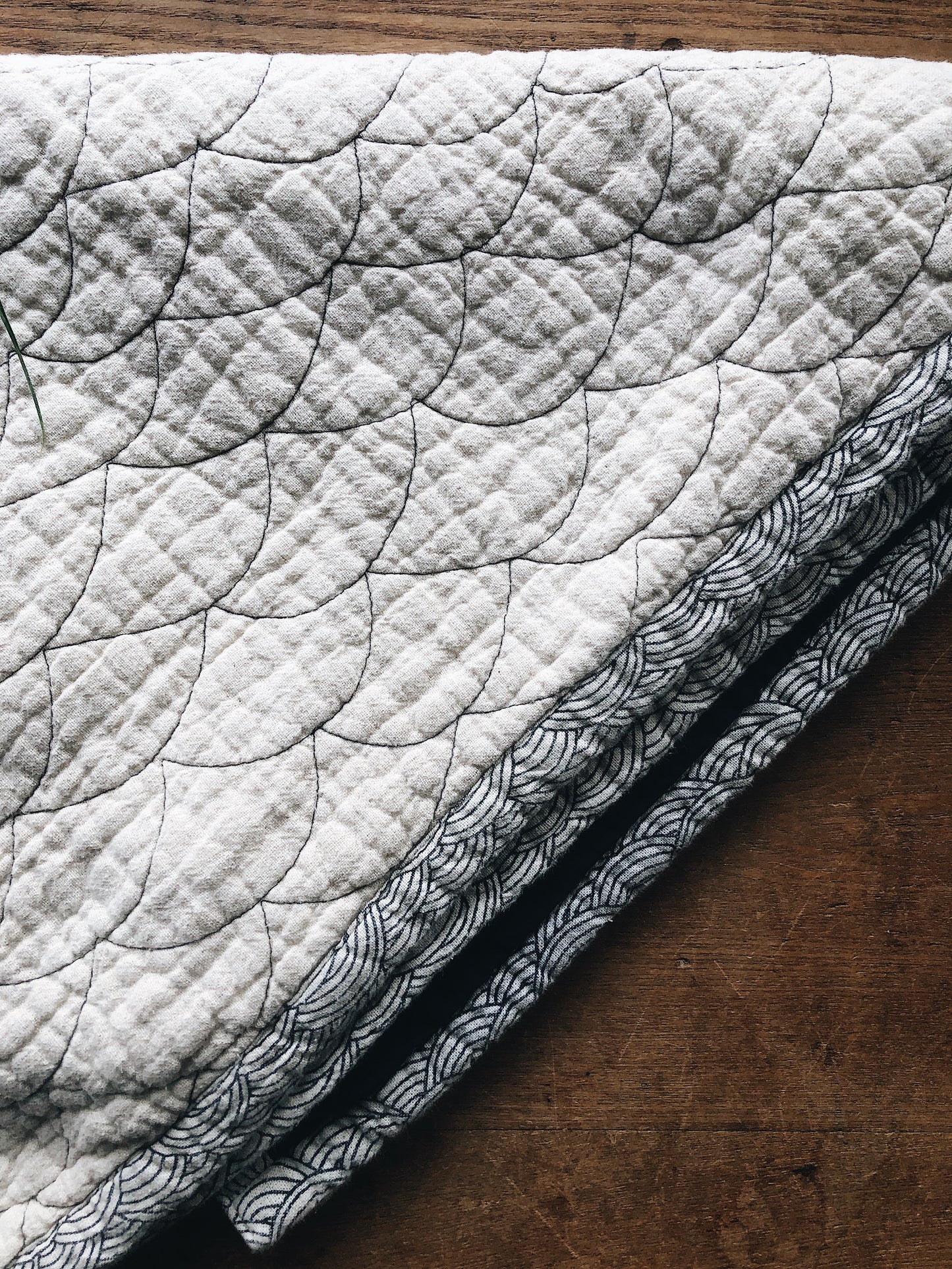 Pair Vintage Quilted Japanese Pillow Cases