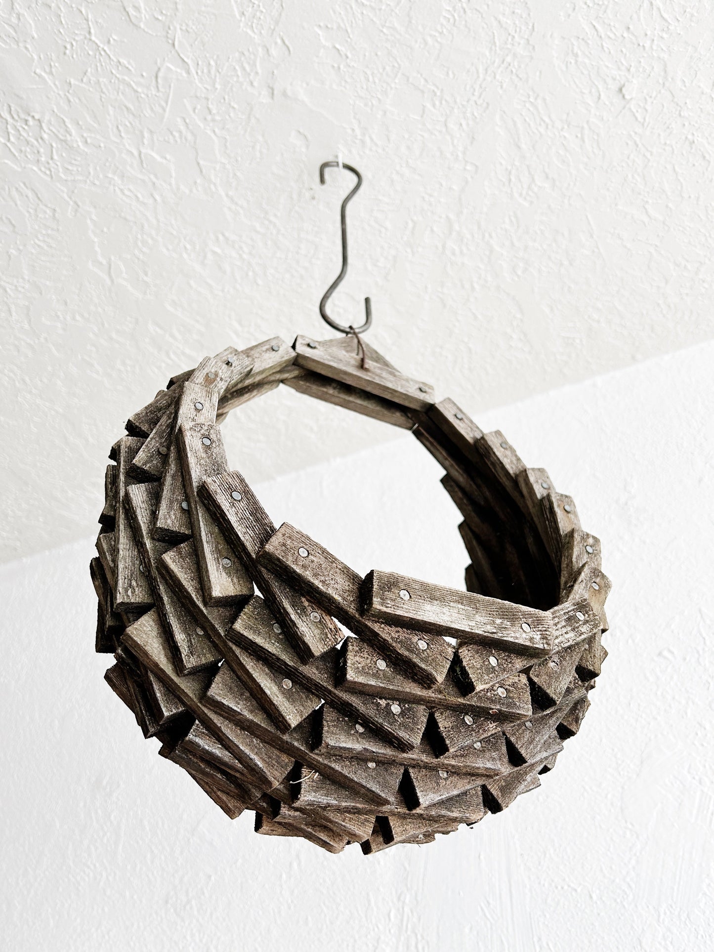 Vintage Wood Folk Art Planter