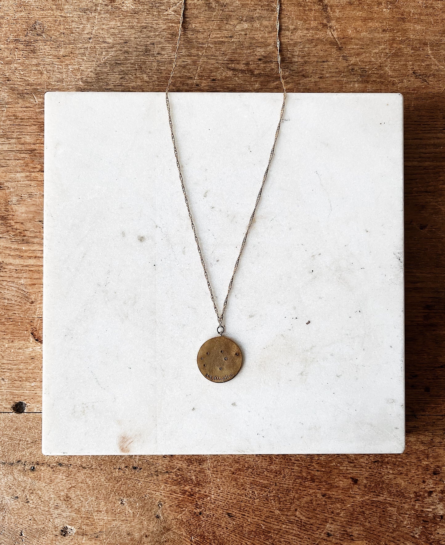 Sagittarius Zodiac Coin Necklace