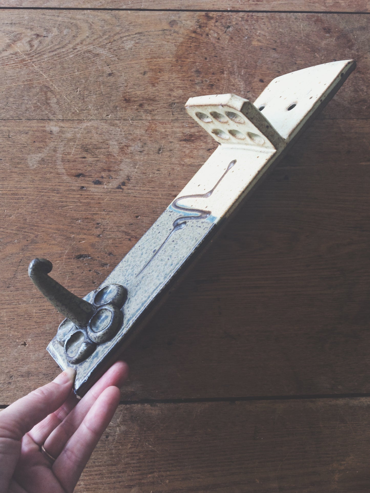 Vintage Ceramic Toothbrush/Towel Holder