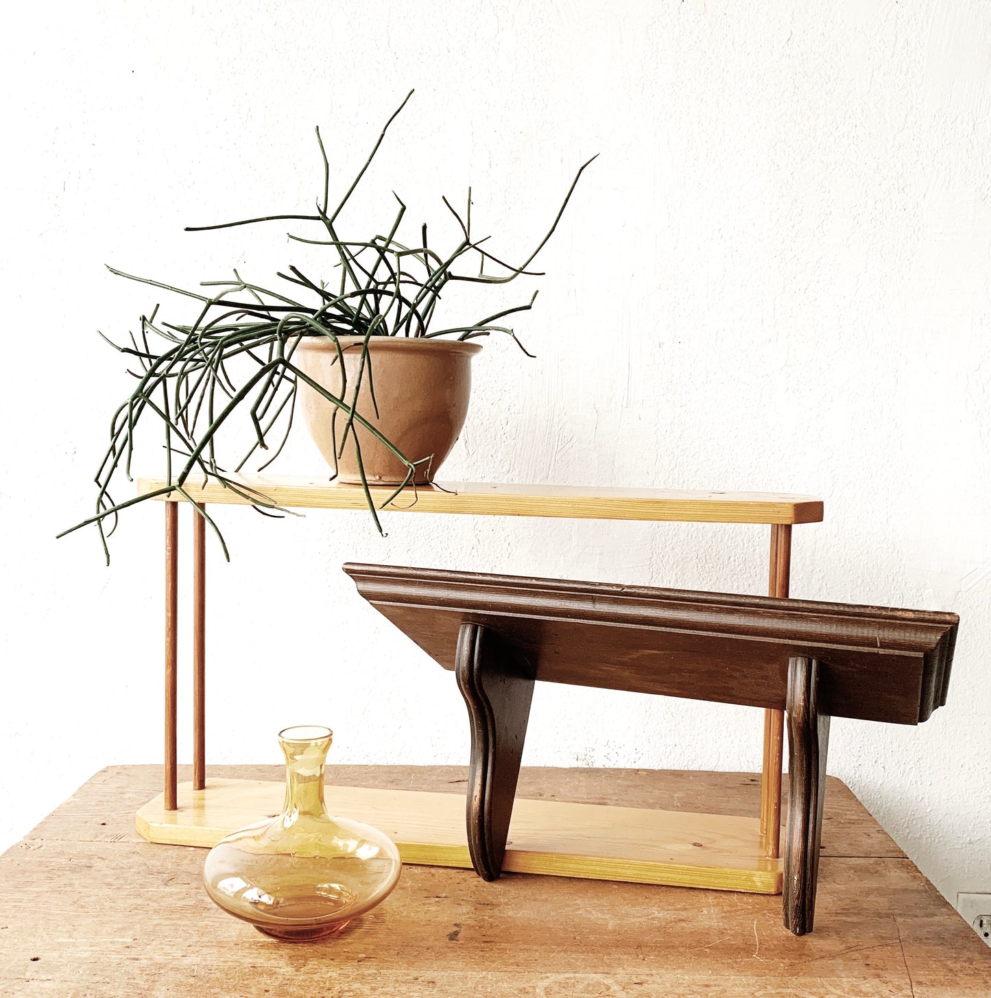 Vintage Wood Wall Shelf