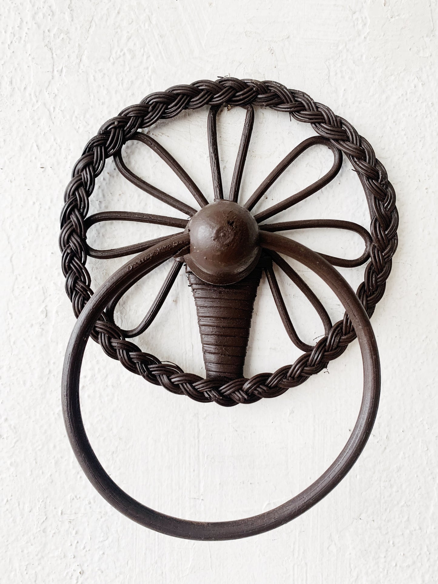 Vintage Wicker Towel Holder