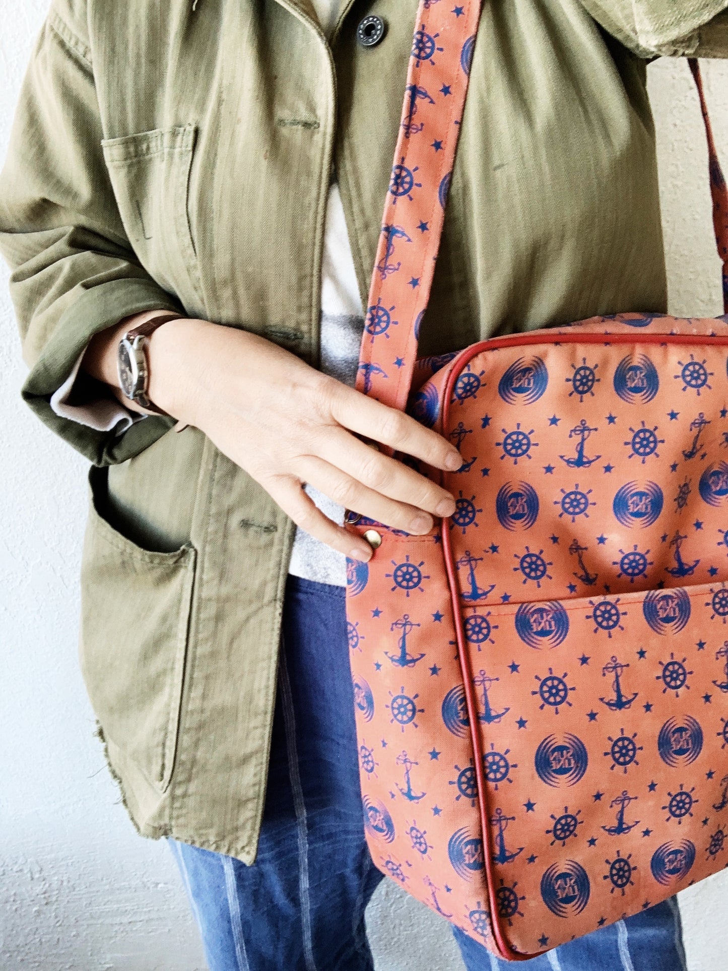 Vintage Canvas Sun Line Tote Bag