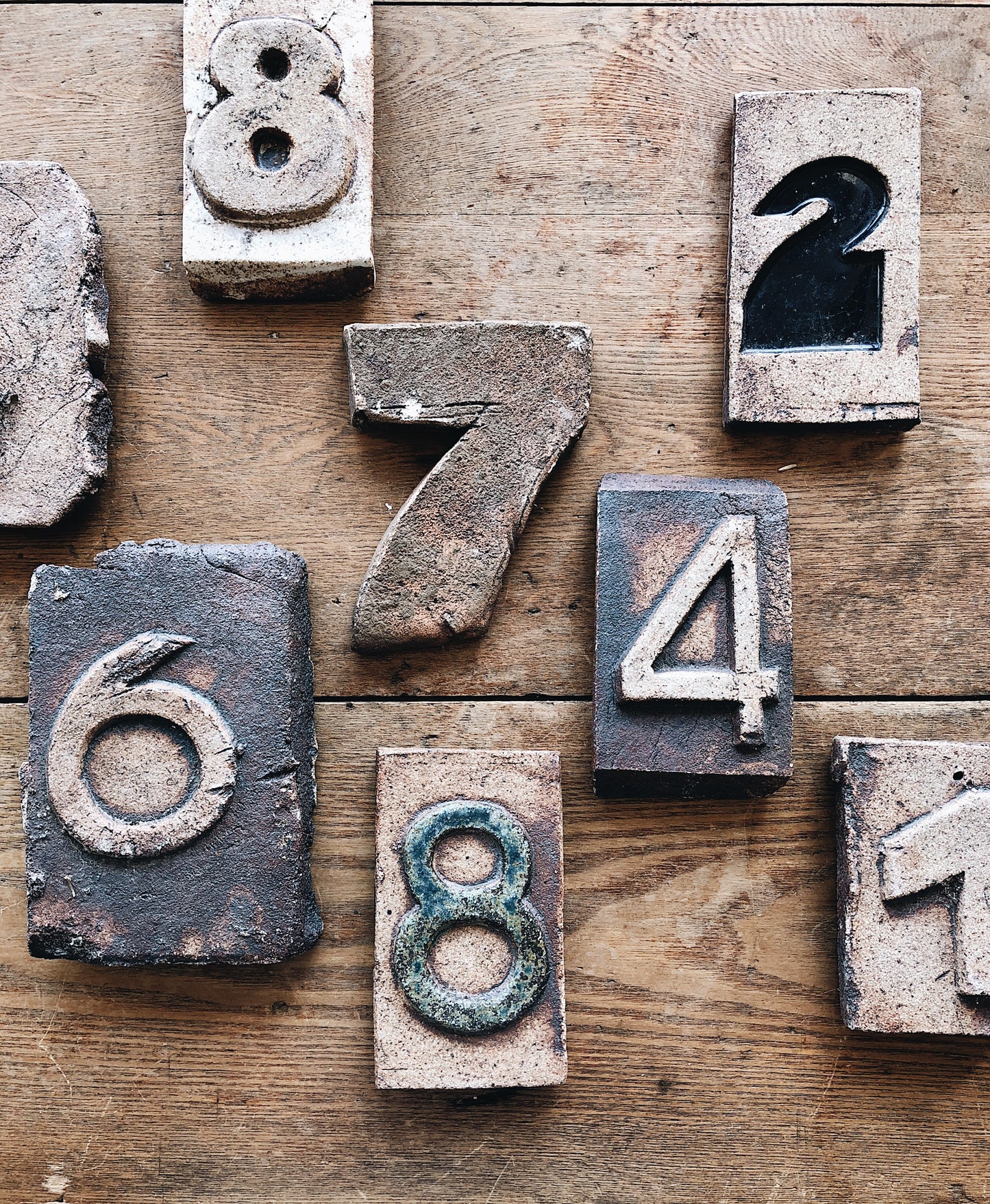 Vintage Clay House Number