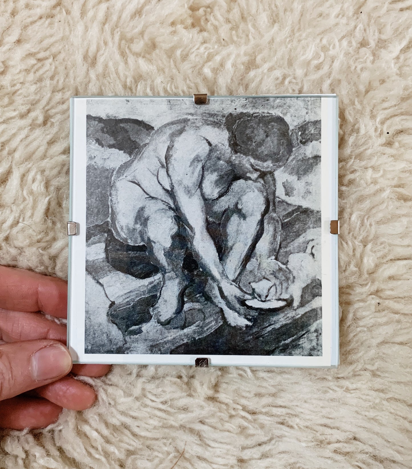 Vintage Franz Marc Print ‘Nude with Cat’