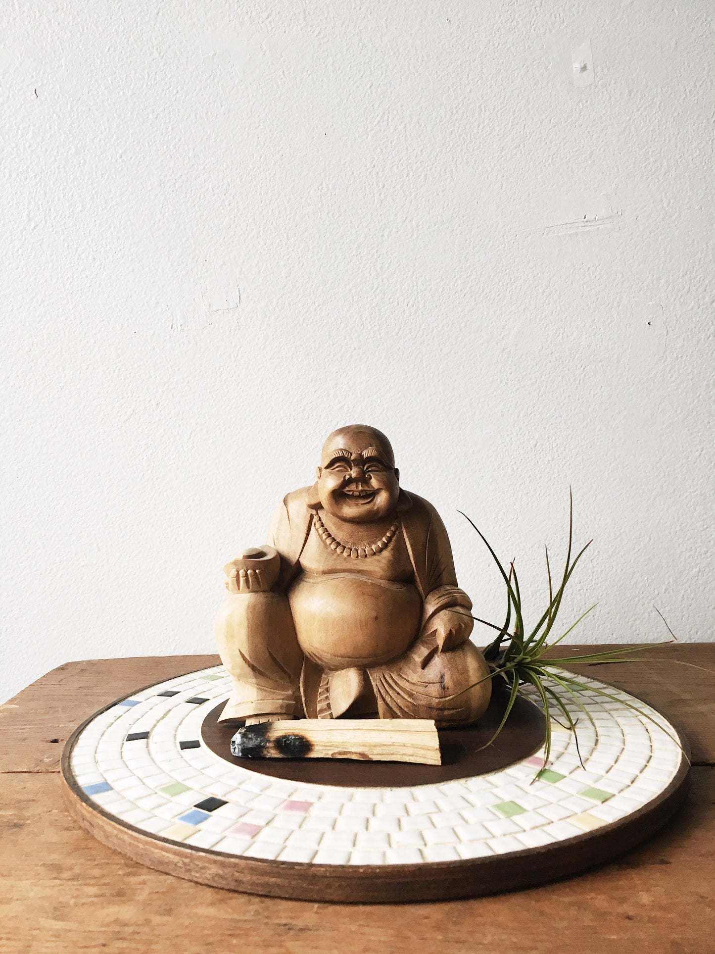 Vintage Wood and Mosaic Tile Trivet