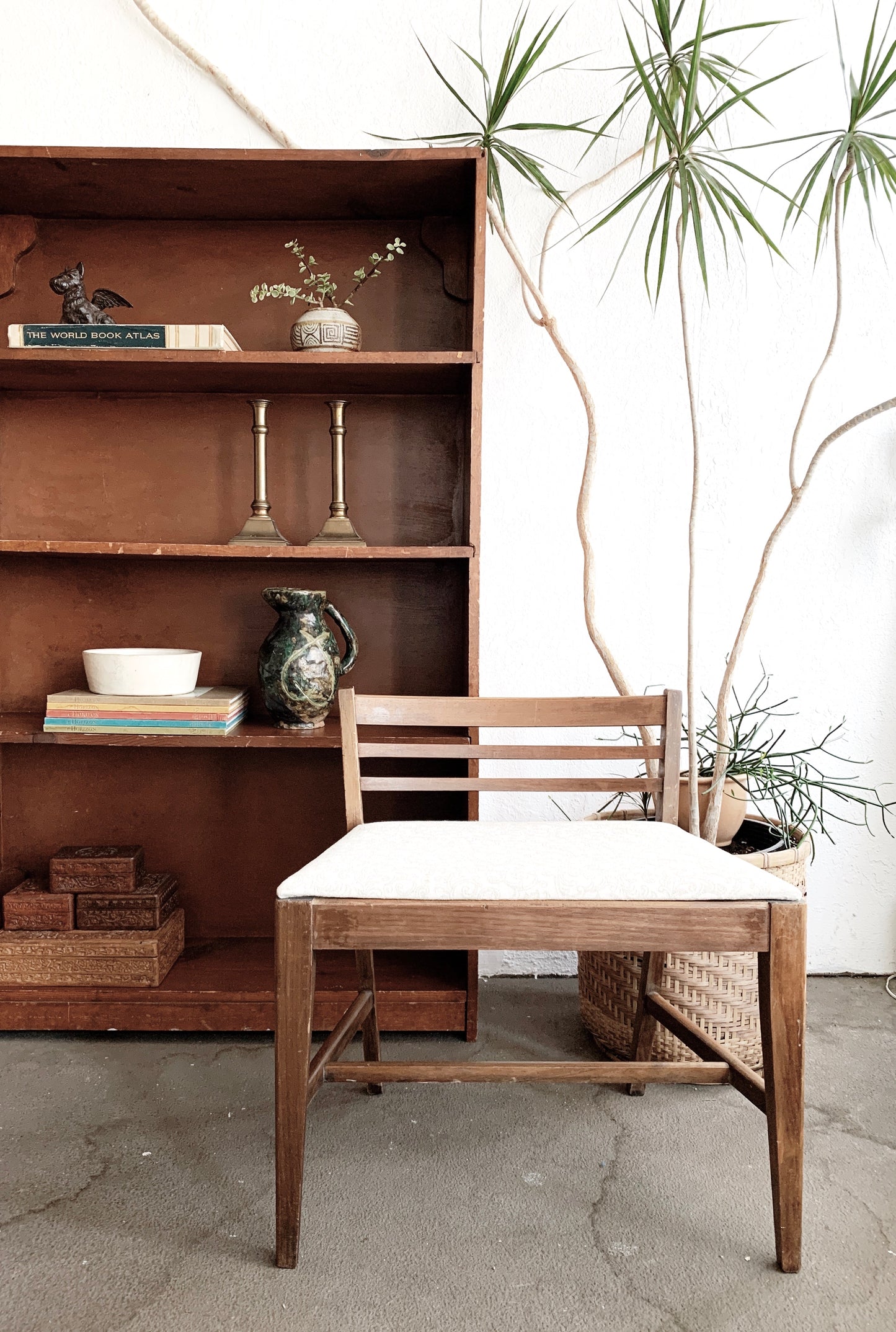 Low Back Mid Century Wide Seat Chair / Plano Bench