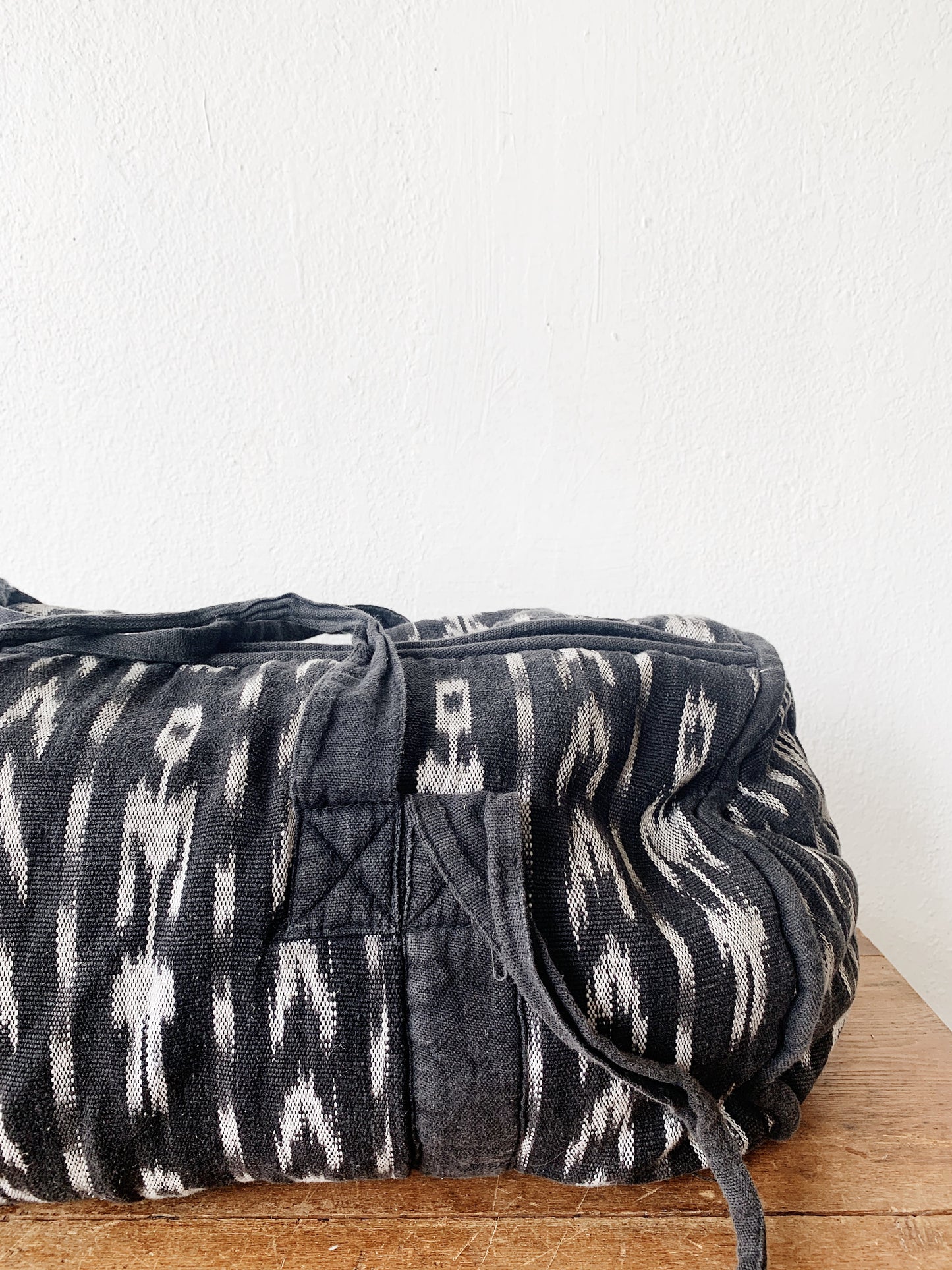 Vintage Cotton Ikat Duffle Bag