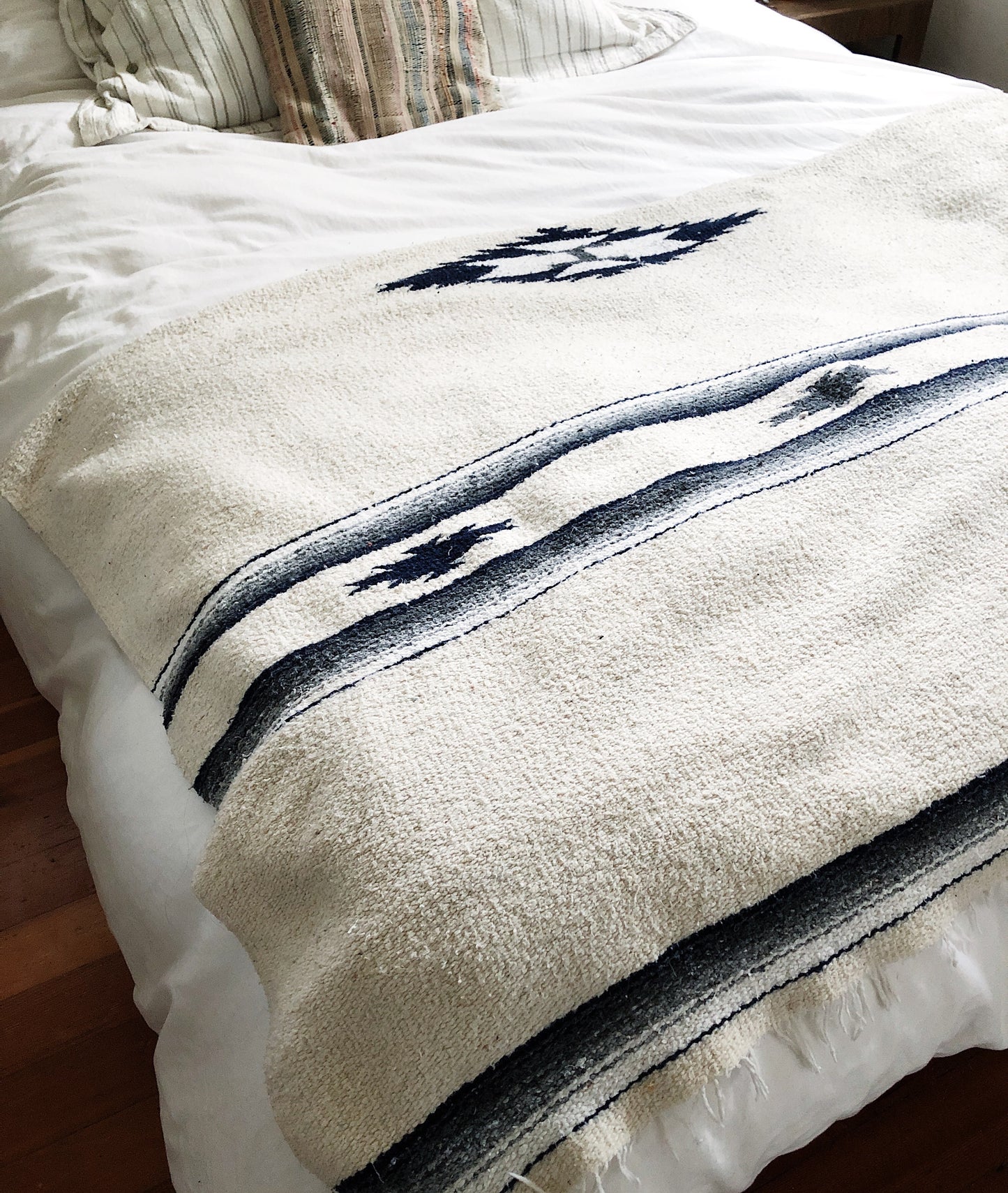 Vintage Cotton Mexican Blanket