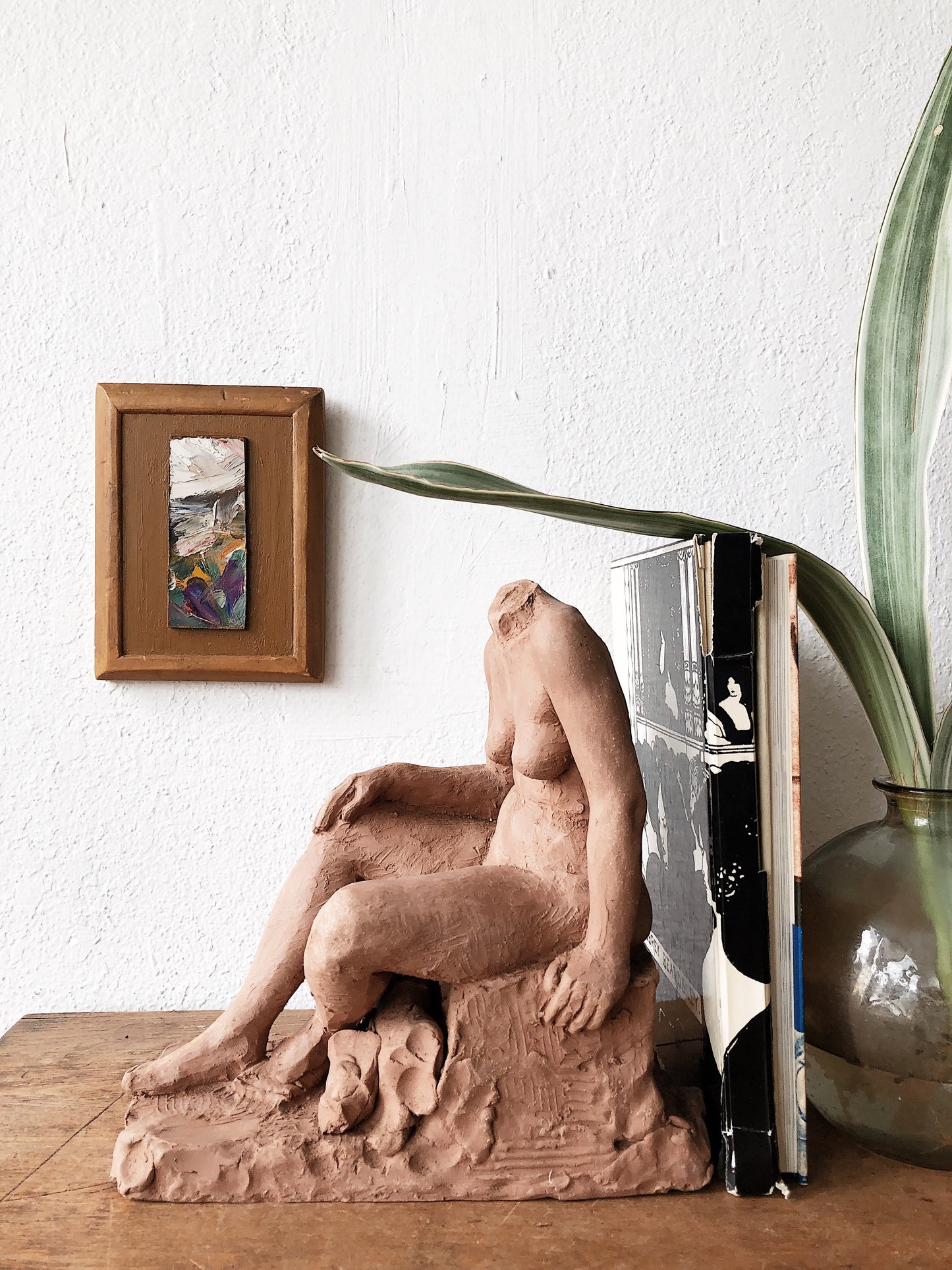 Vintage Handmade Raw Clay Sculpture