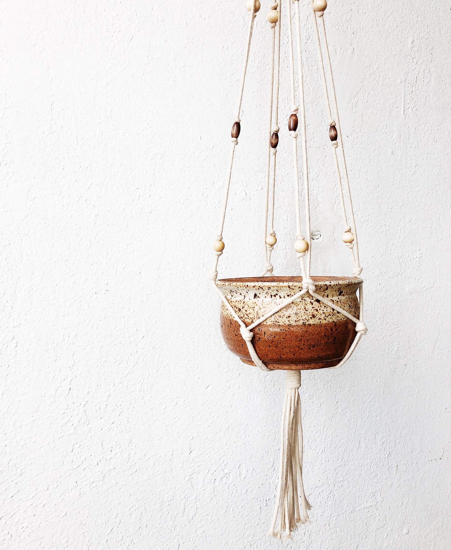 Beaded Macramé with Ceramic Planter