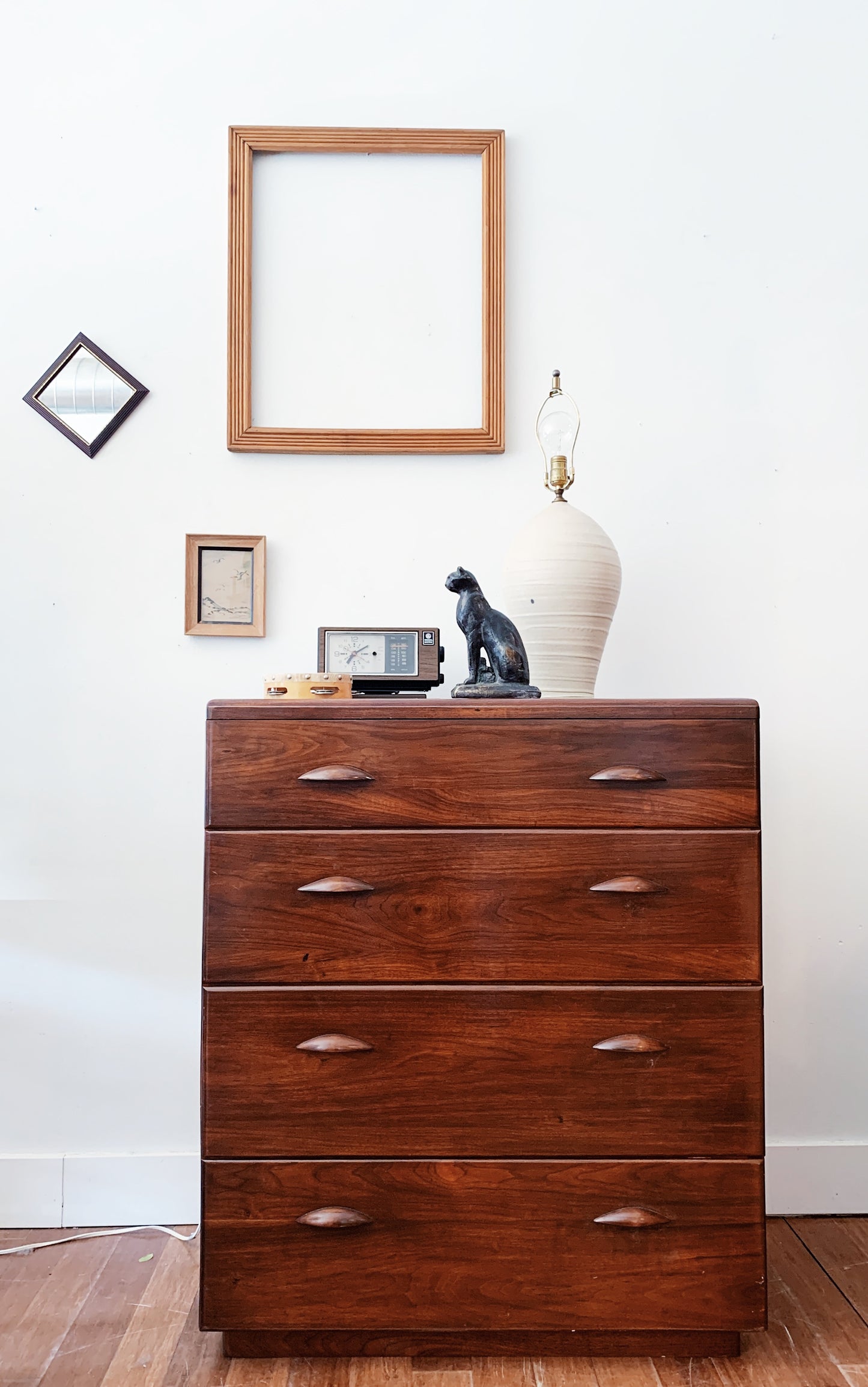 Vintage Tall Wood Dresser