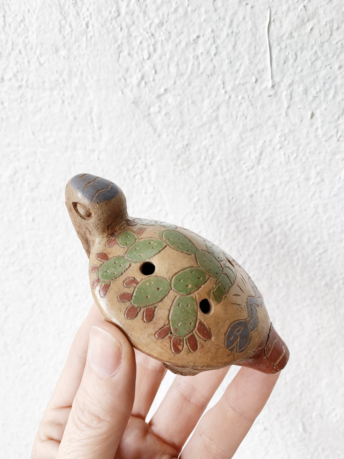 Vintage Clay Turtle Shaker