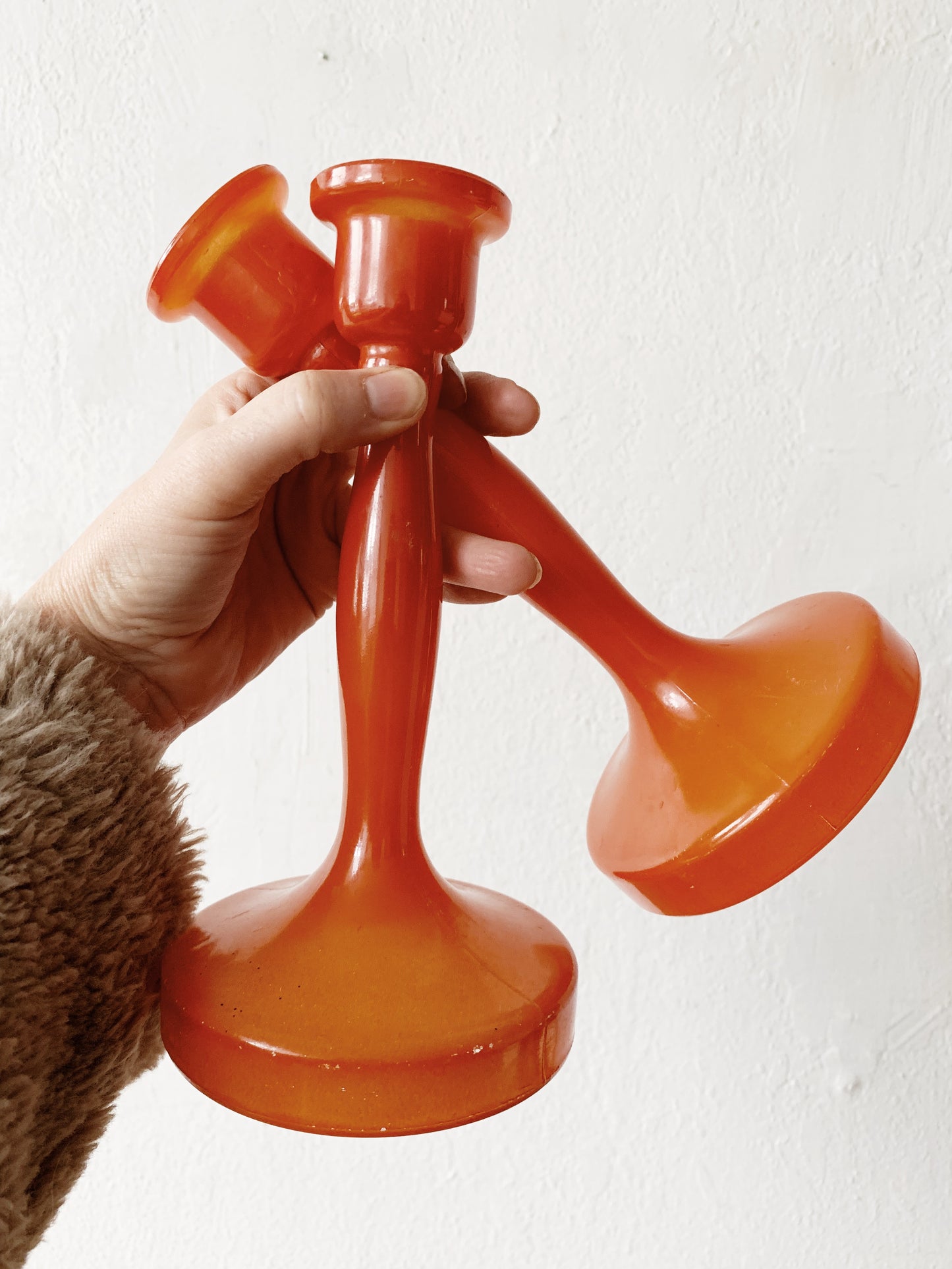 Colored Glass Candle Holders