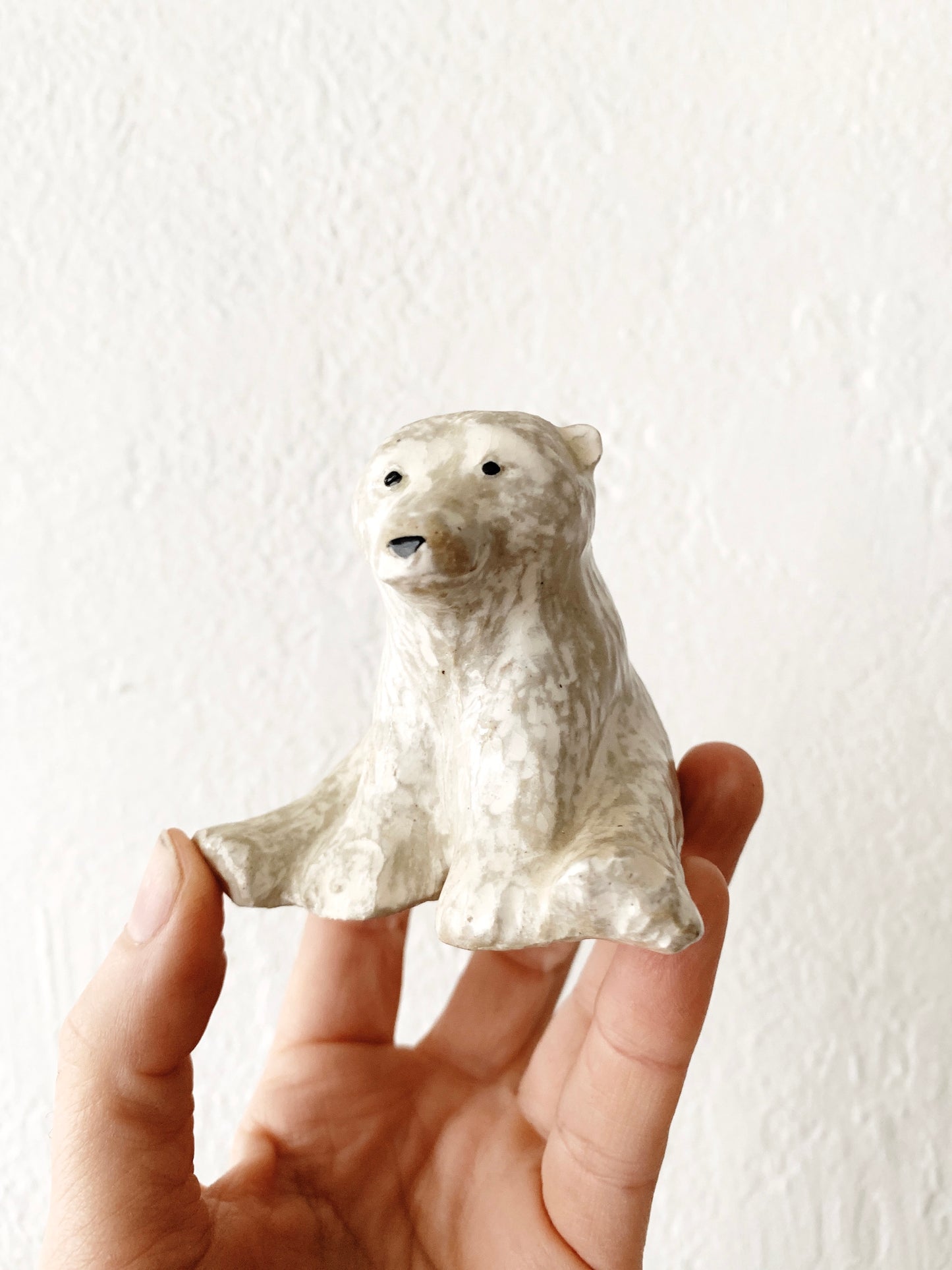 Handmade Clay Polar Bear