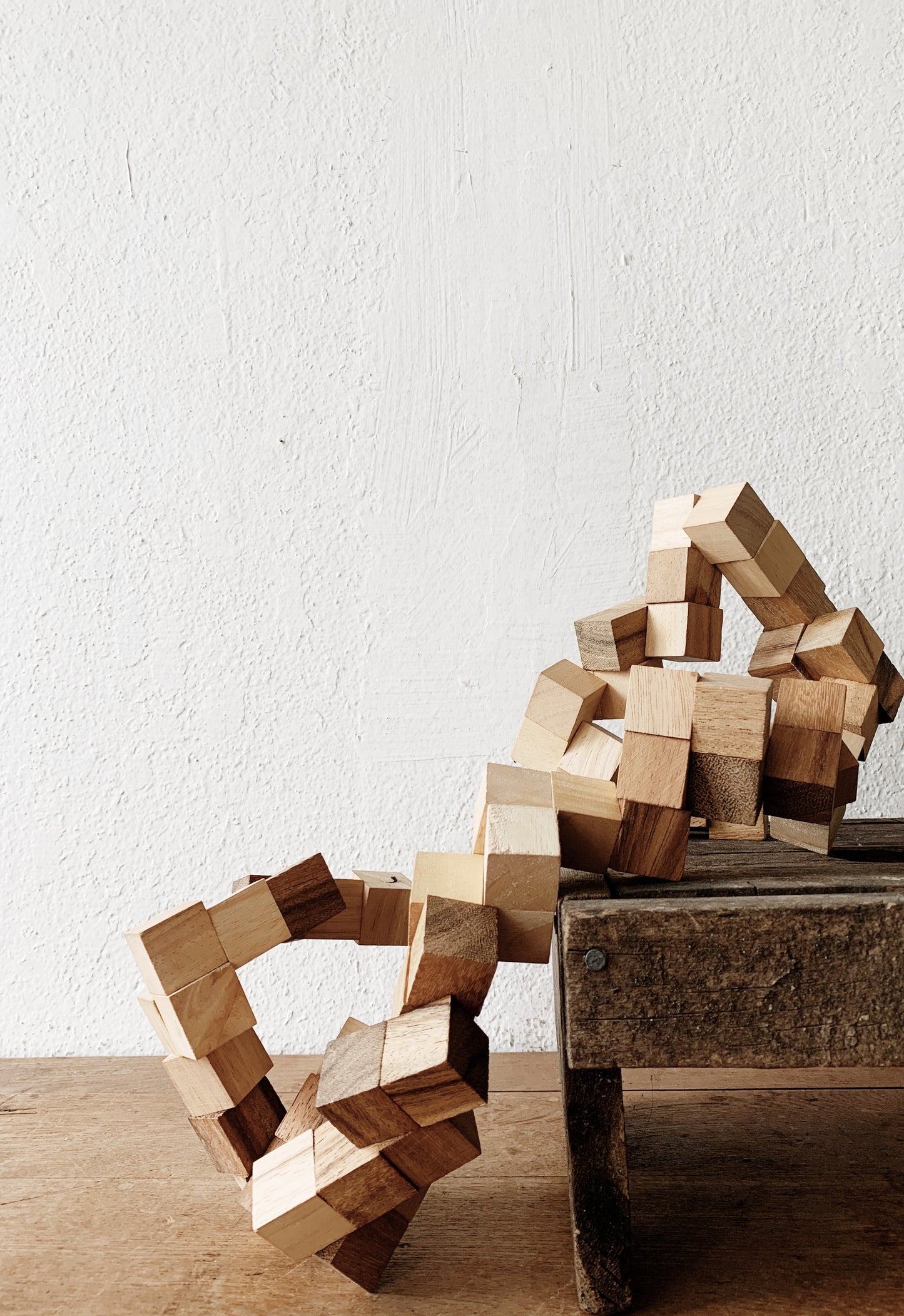 Movable Wood Block Sculpture