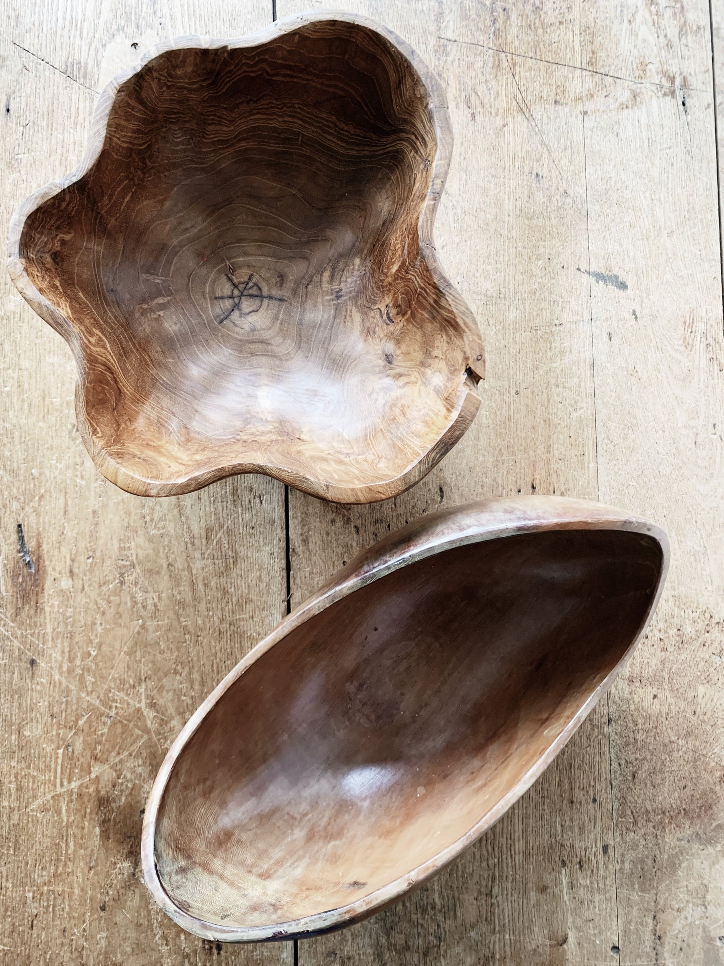 Sculptural Vintage Wood Bowl