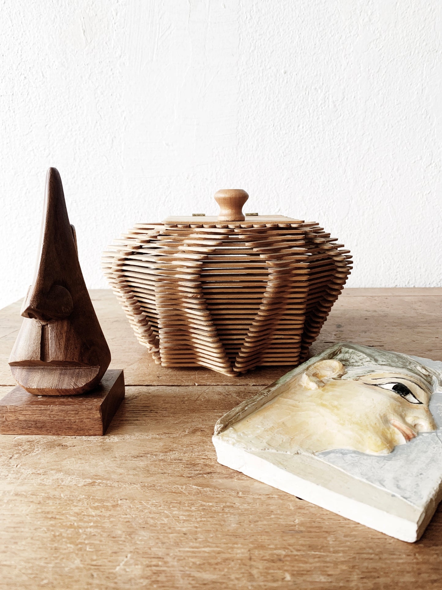 Vintage Handmade Tramp Art Box