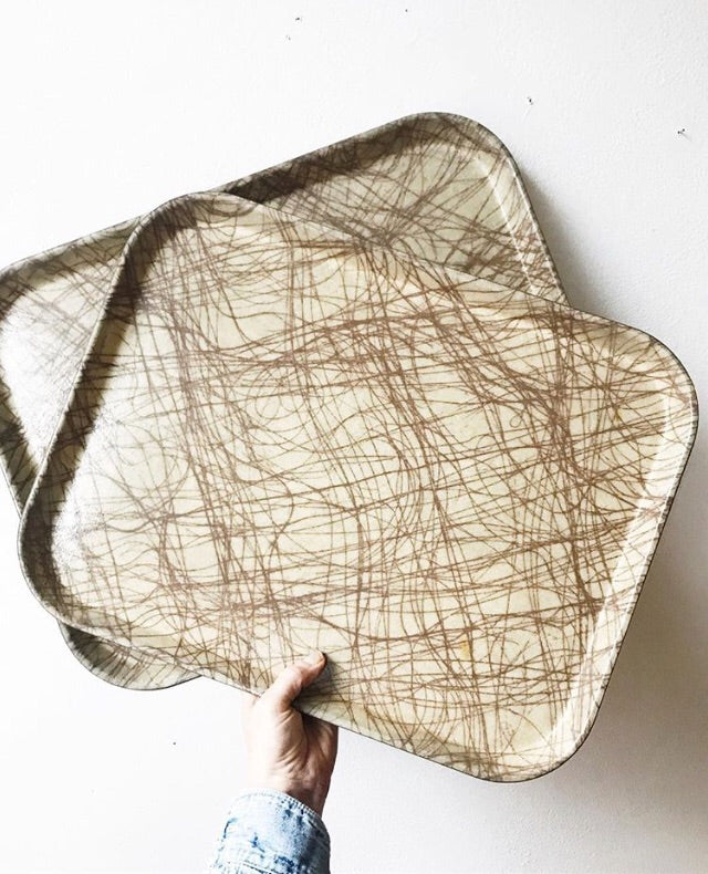 Pair of Vintage Melamine Trays