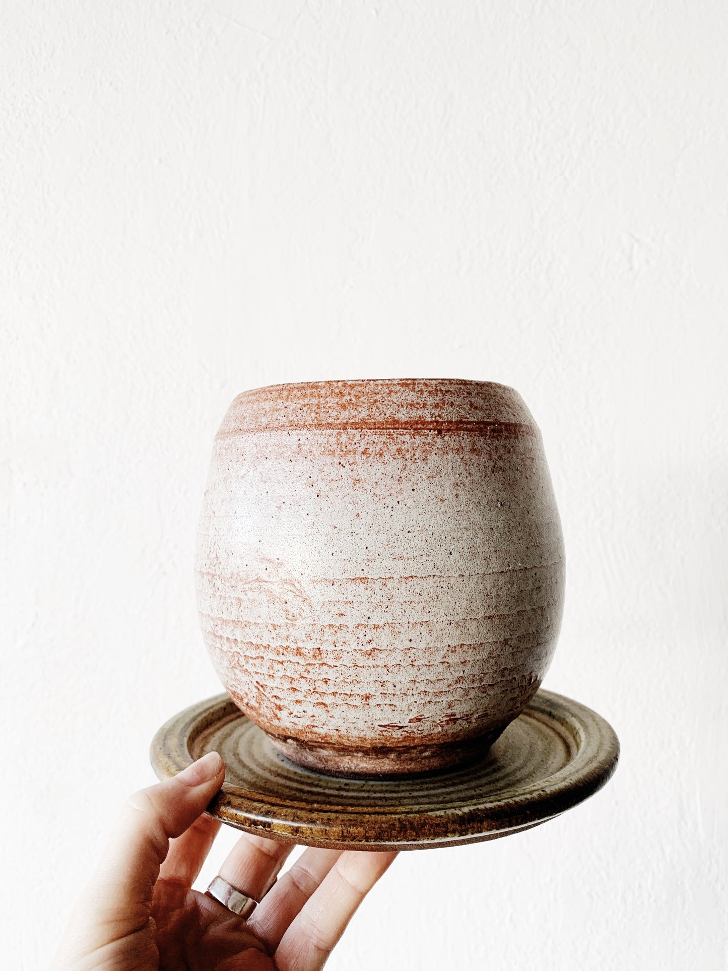 Handmade Stoneware Pot and Tray