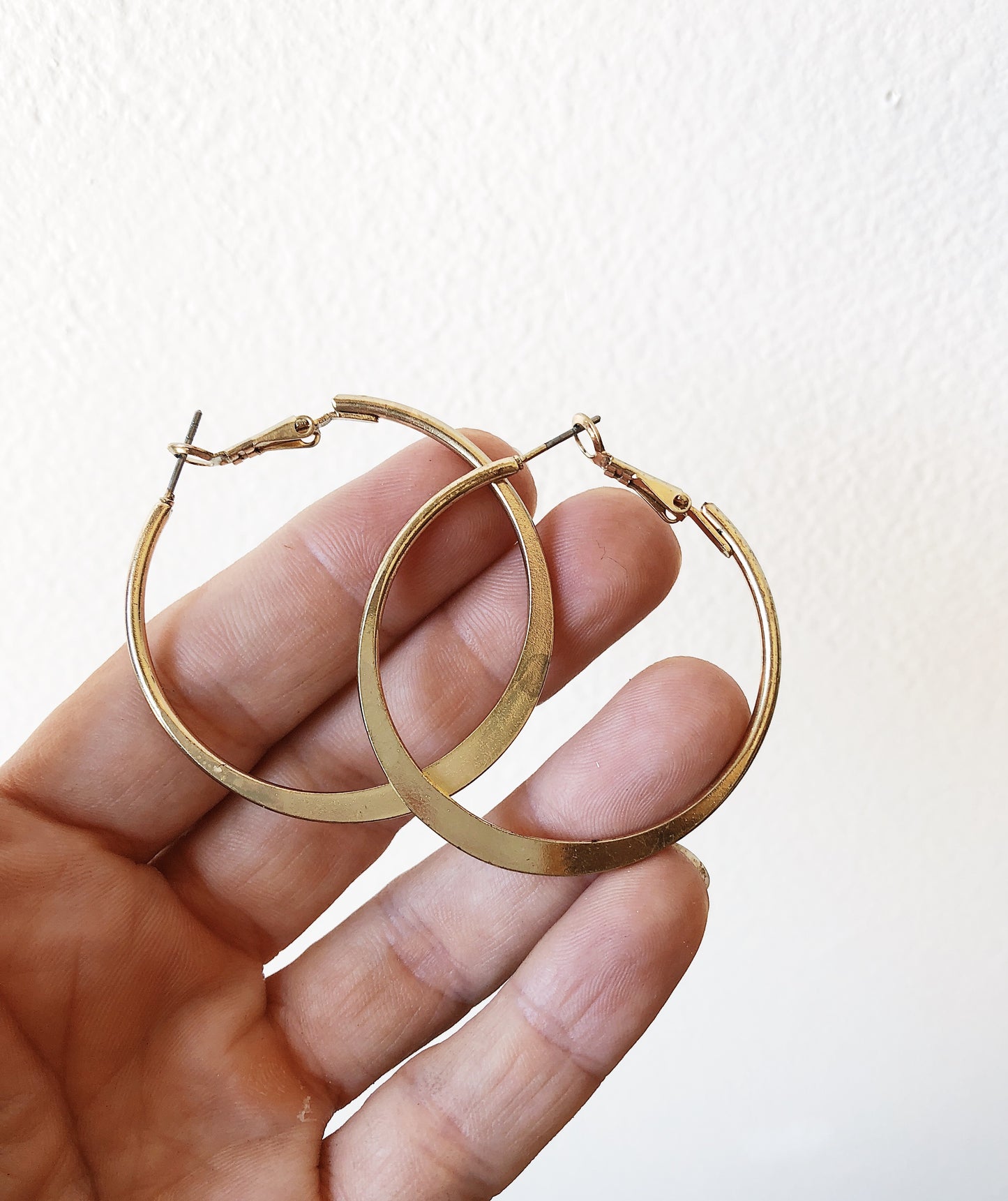 Vintage Goldtone Hoop Earrings