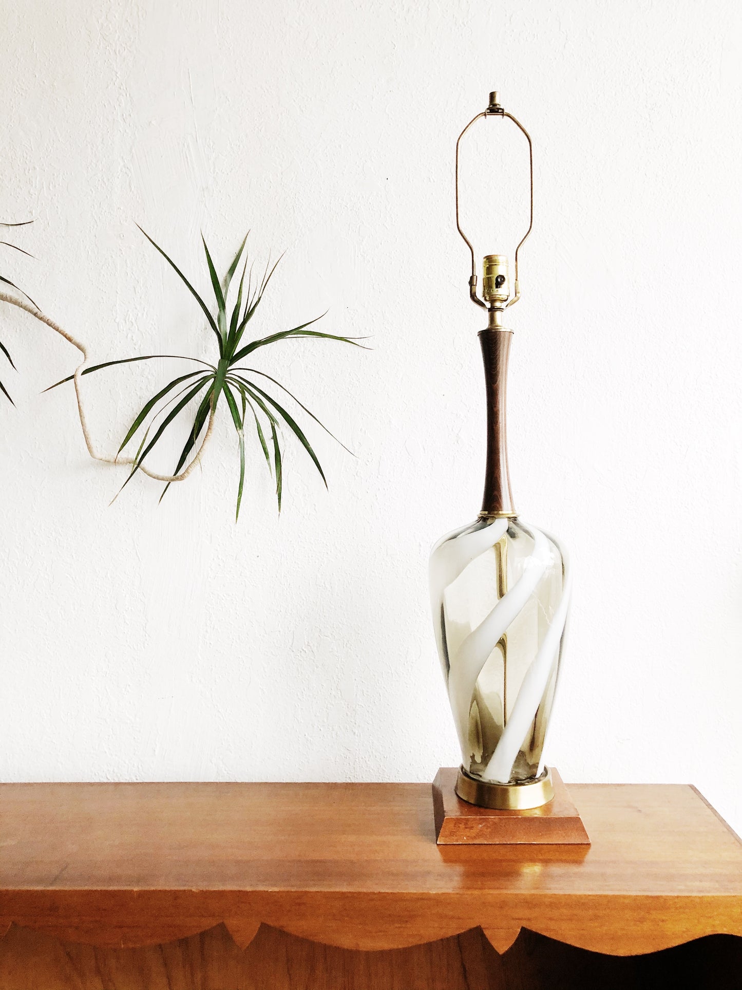 Mid Century Glass Lamp
