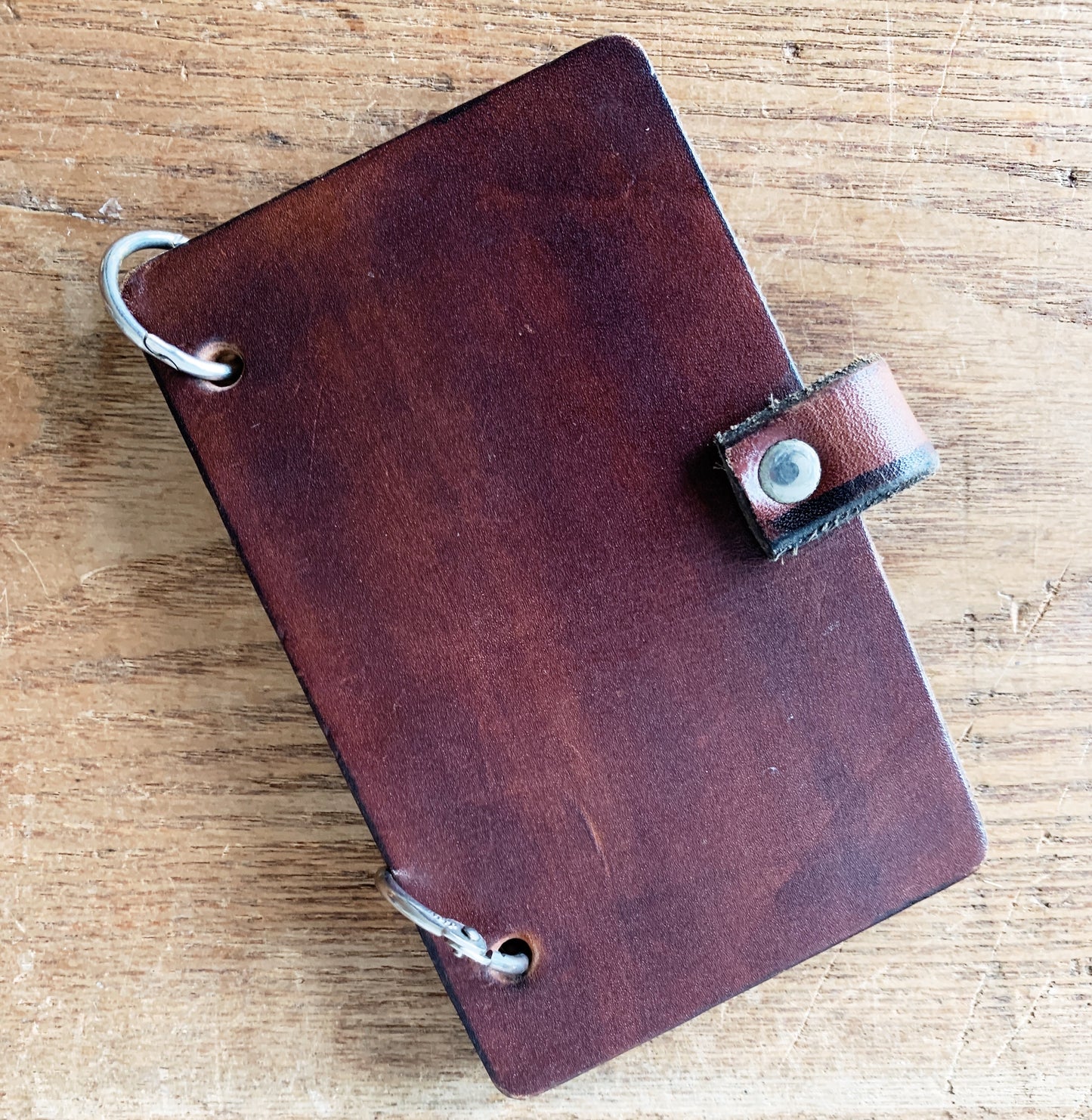 Small Vintage Embossed Leather Binder