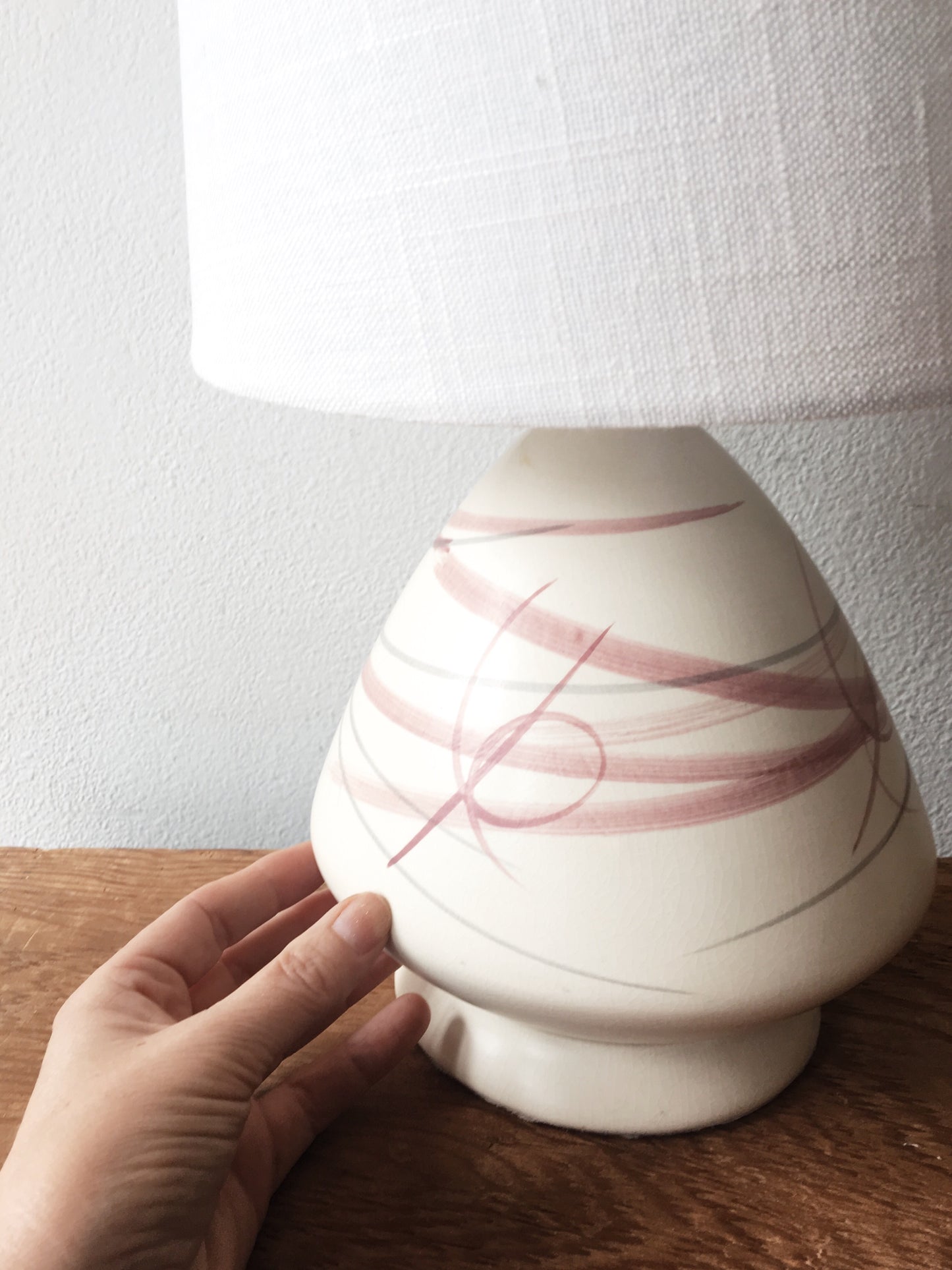 Vintage Ceramic Swirl Lamp