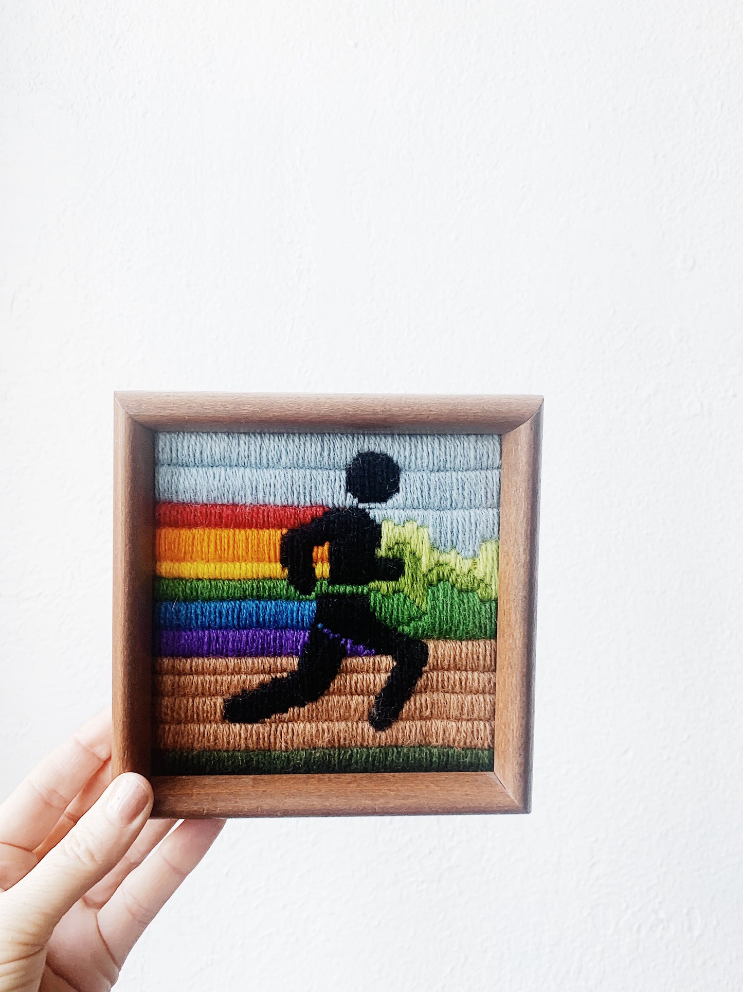 RESERVED SARAH Vintage Framed Needlepoint