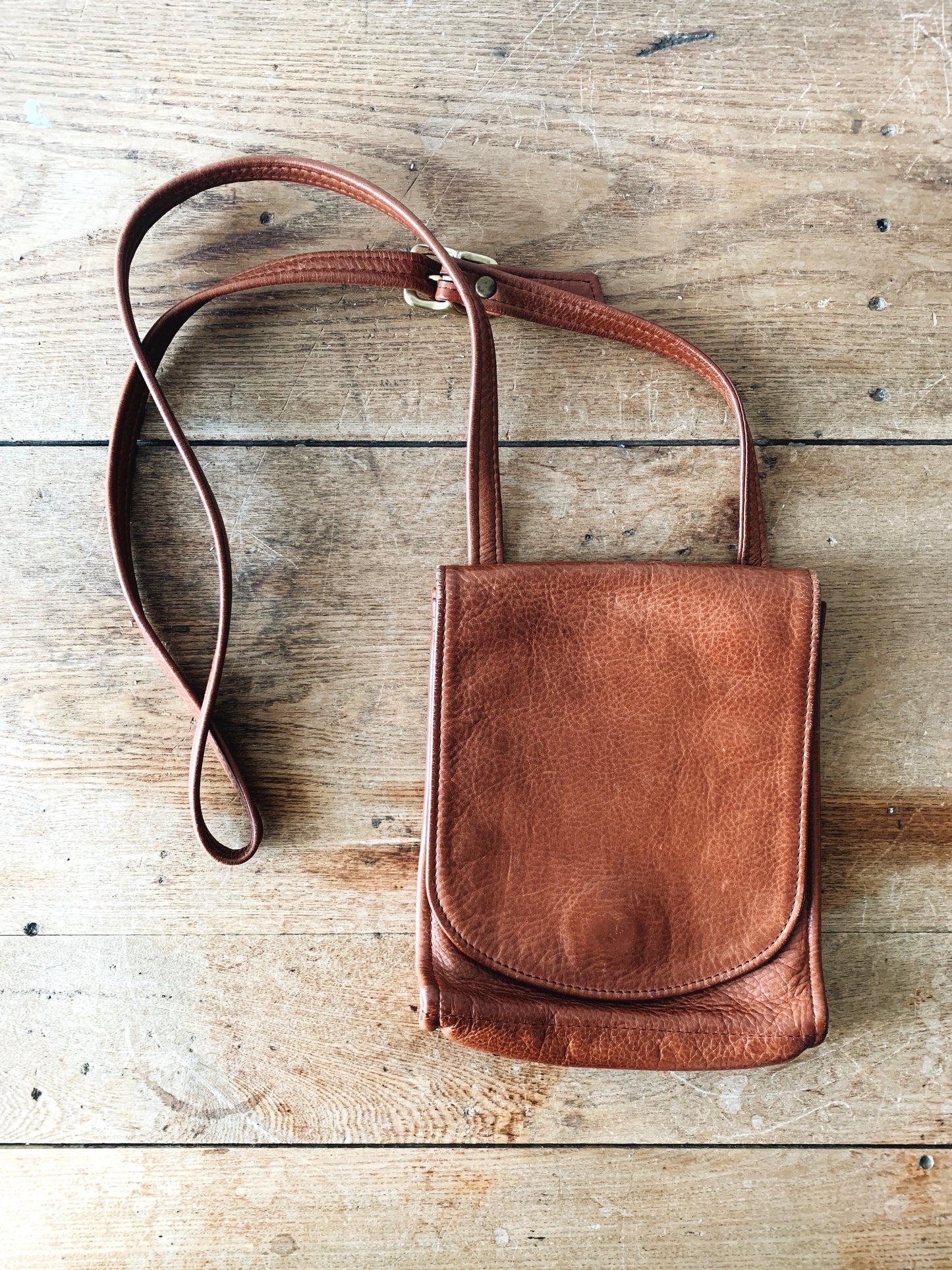 Vintage Leather Crossbody Bag