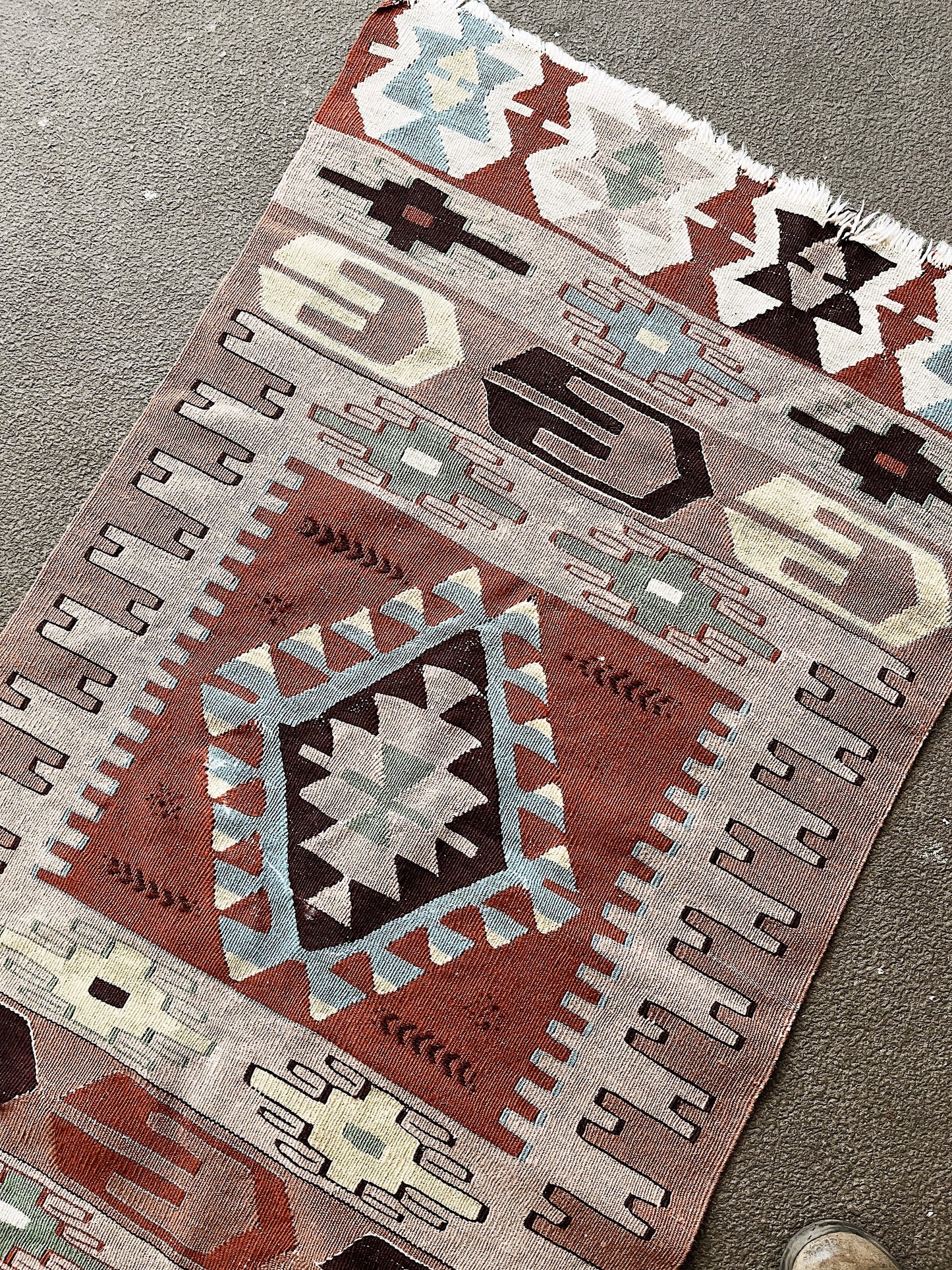 Vintage Wool Kilim Runner