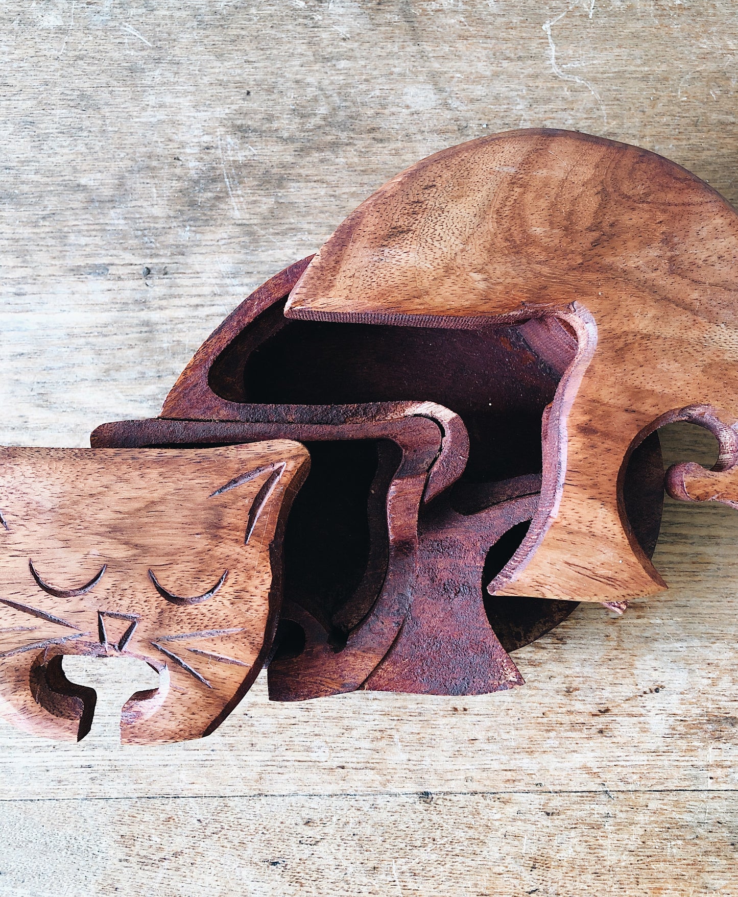 Vintage Cat Puzzle Box