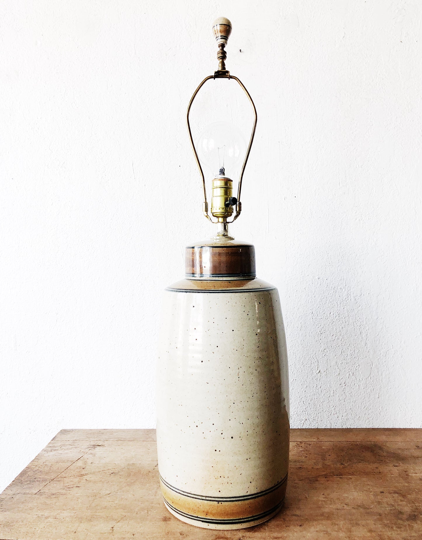 Vintage Pottery Jug Lamp