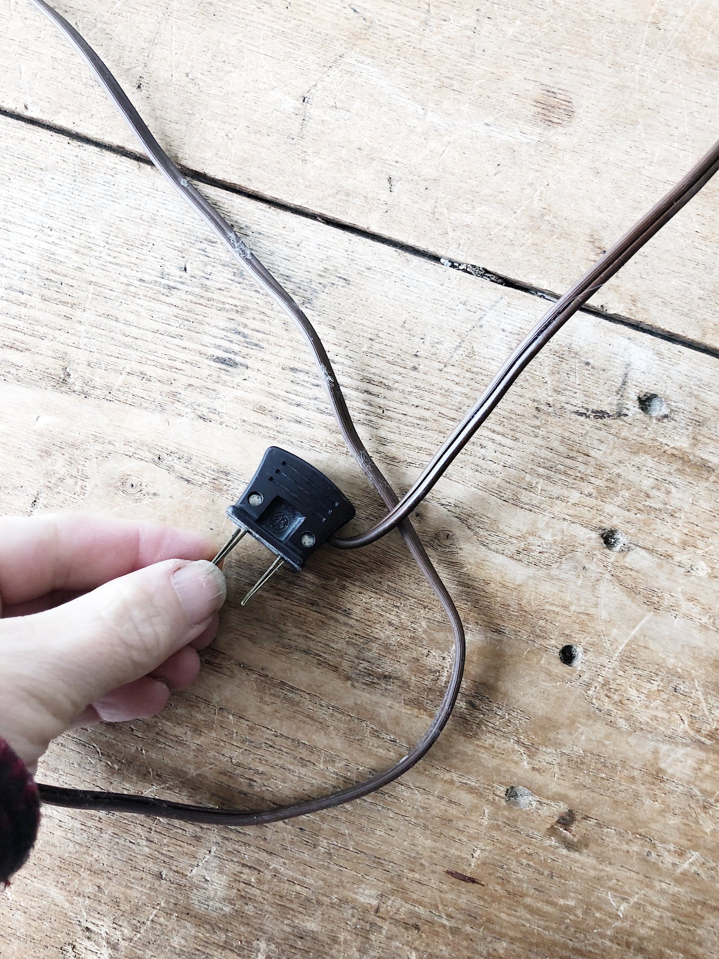 Mid Century Brushed Brass and Teak Lamp