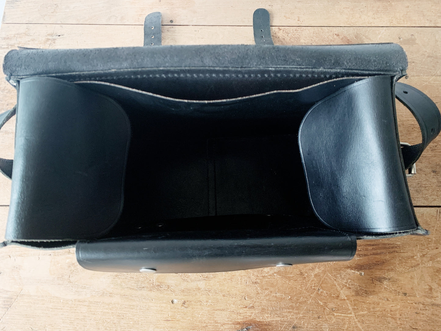 Large Black Leather Camera Bag or Satchel