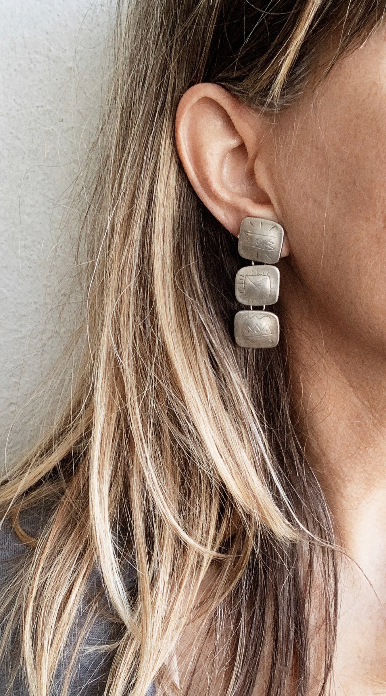 Vintage Silver Drop Earrings