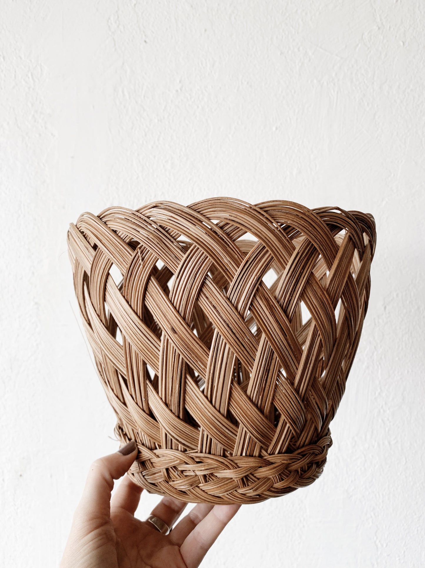 Vintage Woven Plant Basket