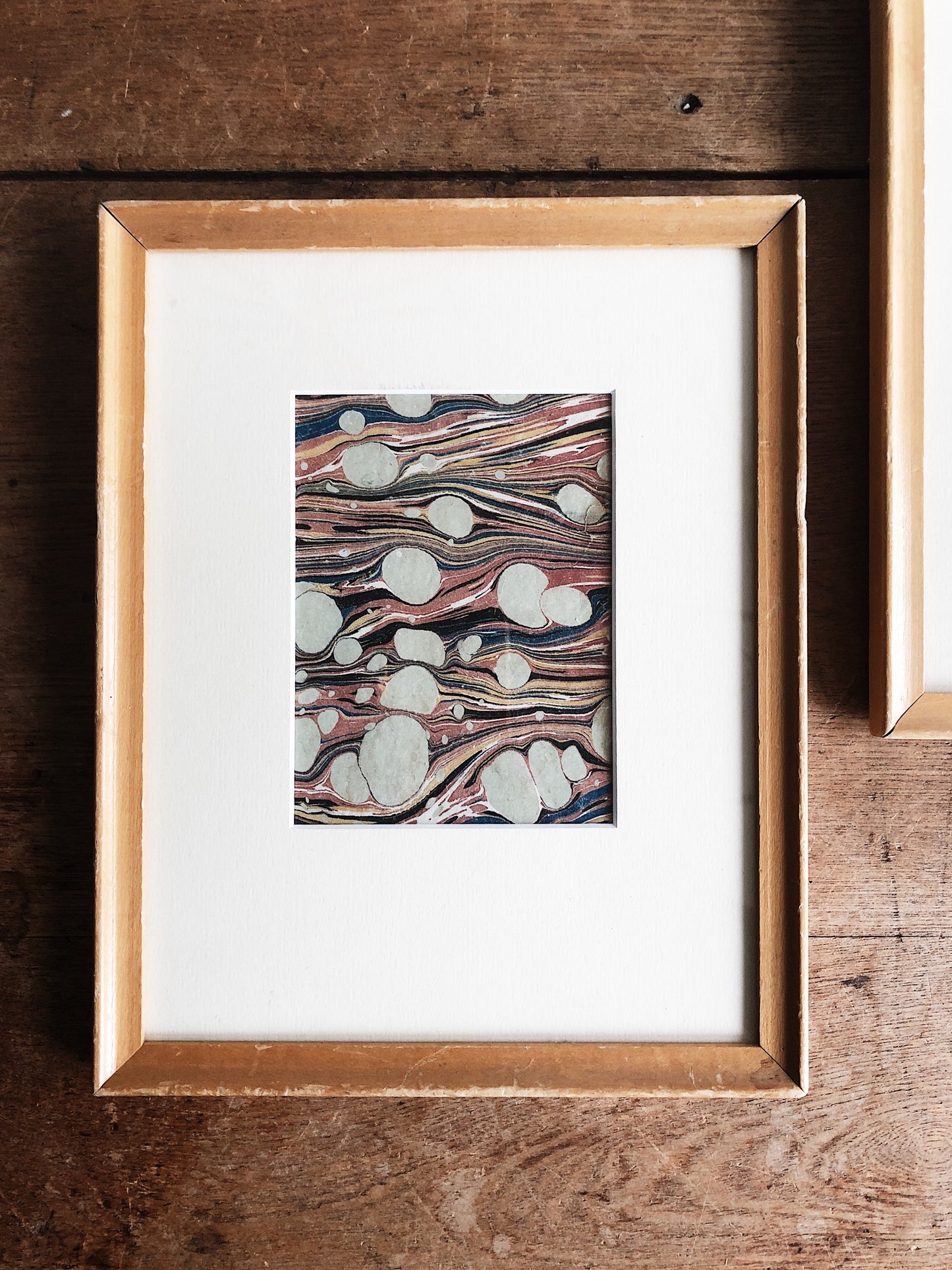 Vintage Marbled Abstract Leather Art