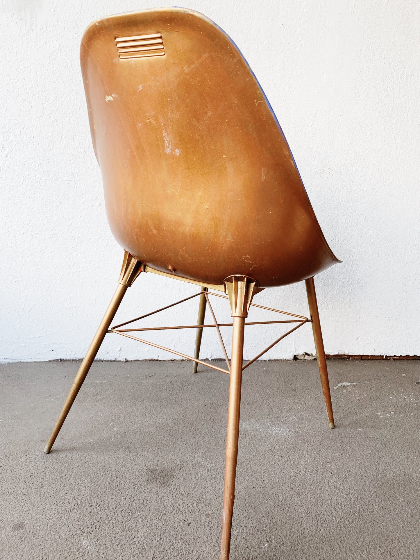 Mid Century Molded Plastic Painted Art Chair
