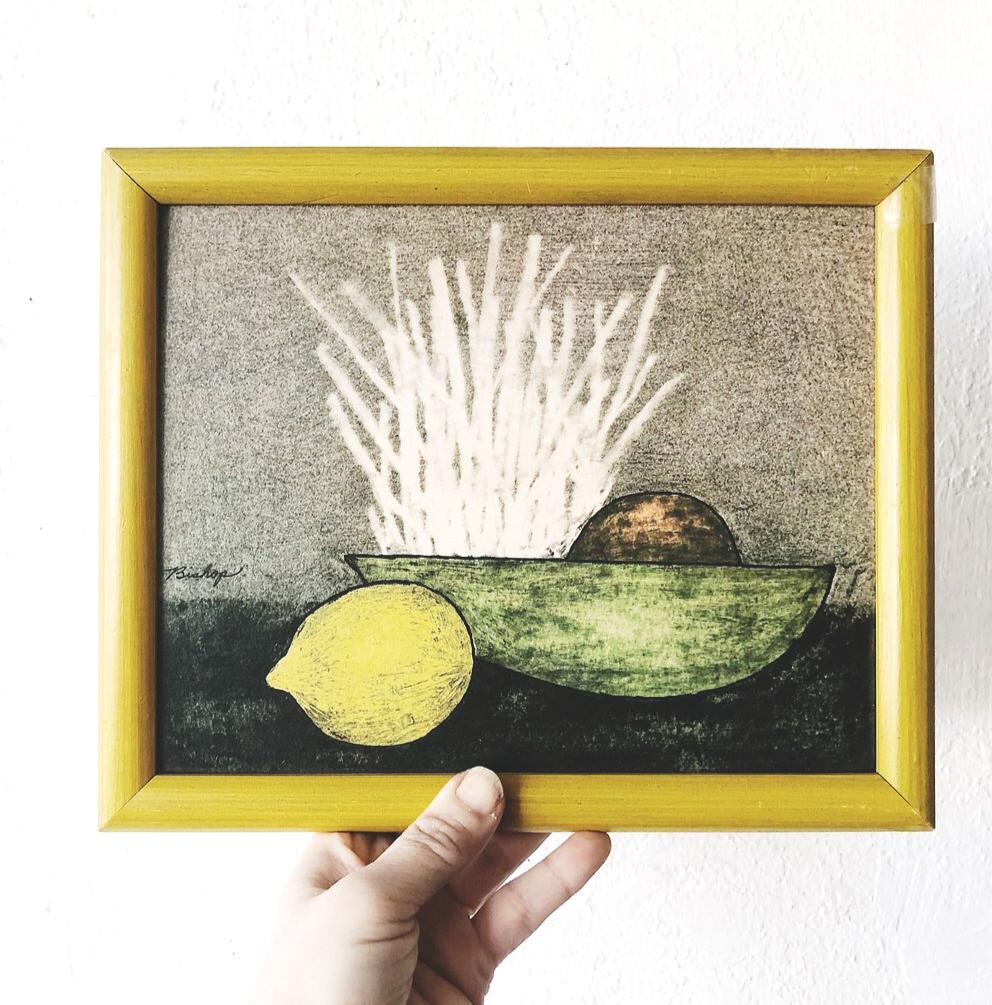Vintage Pressed Litho Still Life