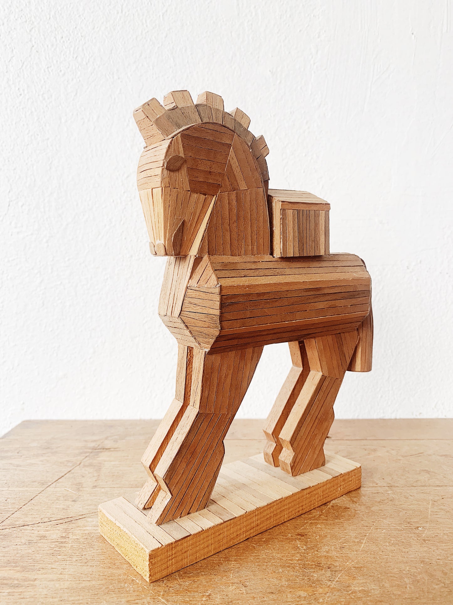 Handmade Wood Folk Art Horse