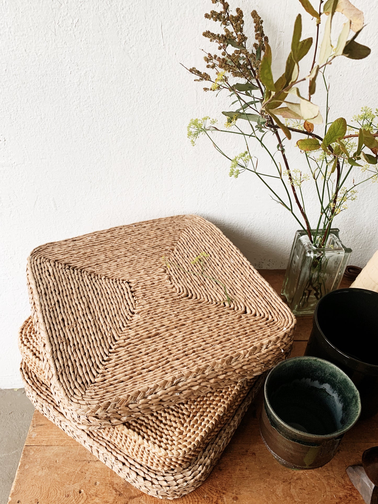 Natural Fiber Square Cushion