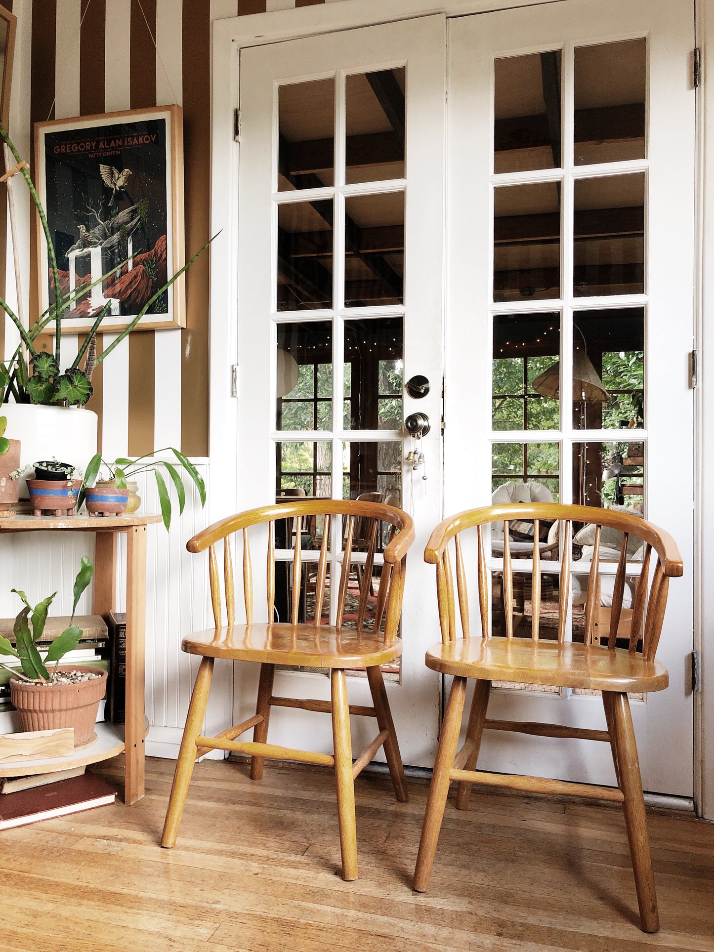 Vintage Oak Barrel Back Chair